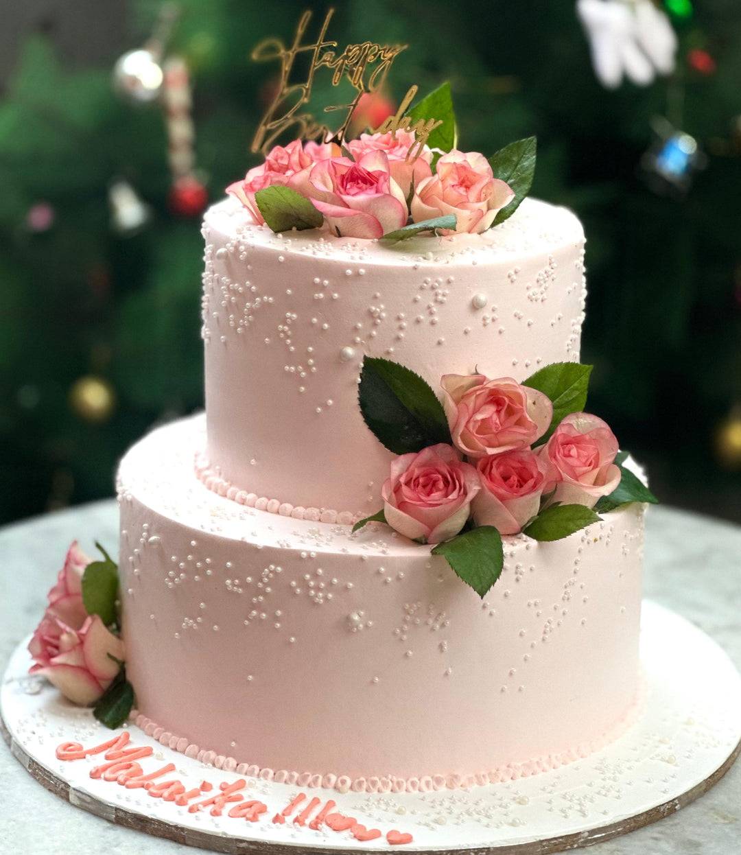 Elegant Two-Tier Birthday Cake in Sai Biscuit Stall - Beautifully Decorated-https://media.vyaparify.com/vcards/products/467921/product_1766581220_694be3e4cd4a1.png Image