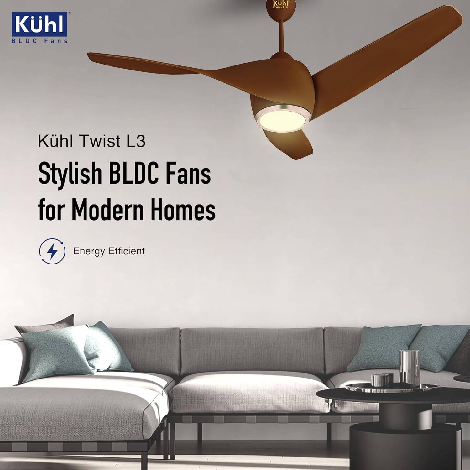 KUHL Ceiling Fan in Bengaluru: Twist L31320 mm 65% Power Saving BLDC - Image 1