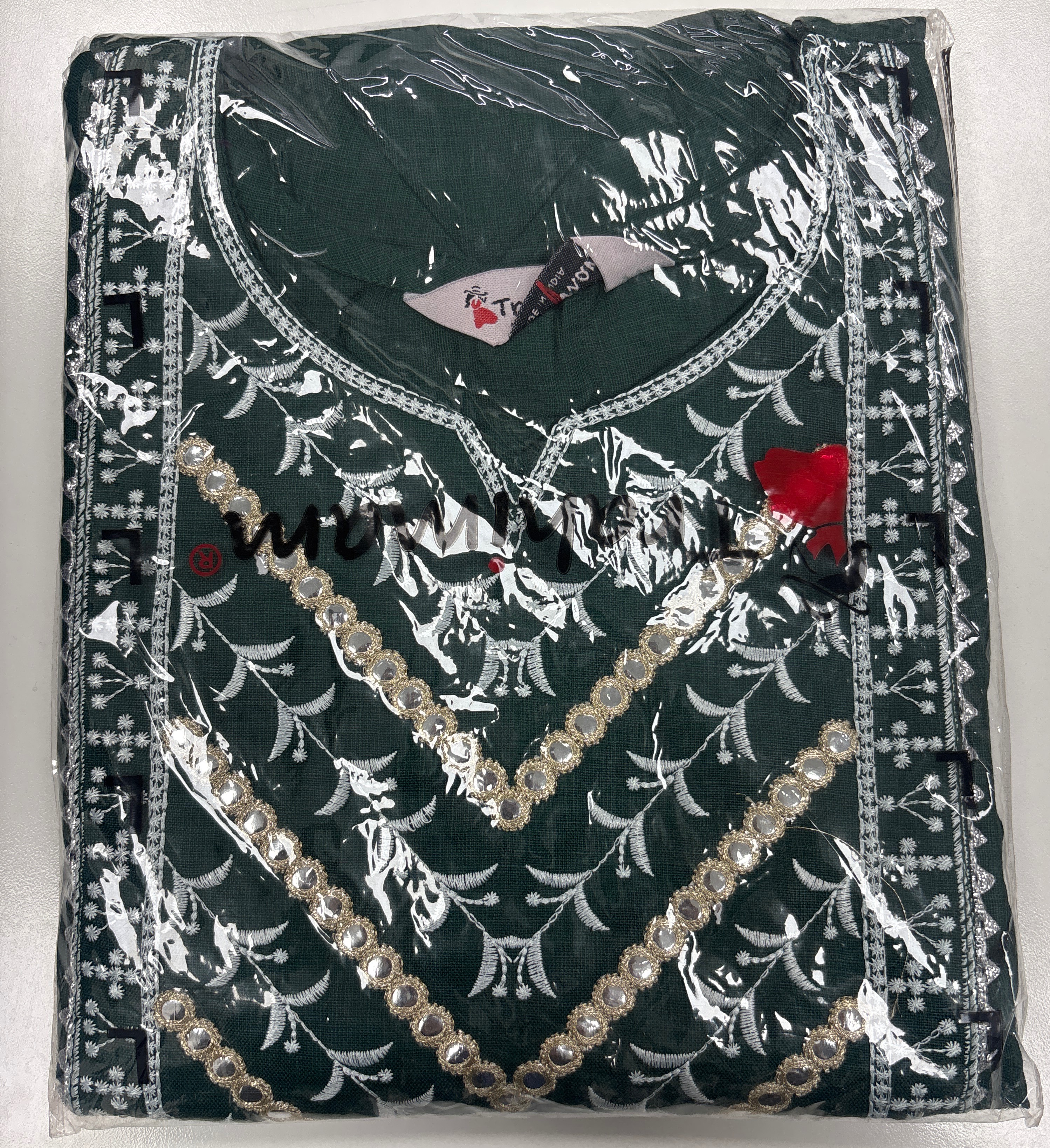 Cotton Kurta Embroidered in Ishan Purbam, Elegant Green Design-https://media.vyaparify.com/vcards/products/469850/product_1766991029_695224b554adf.png Image