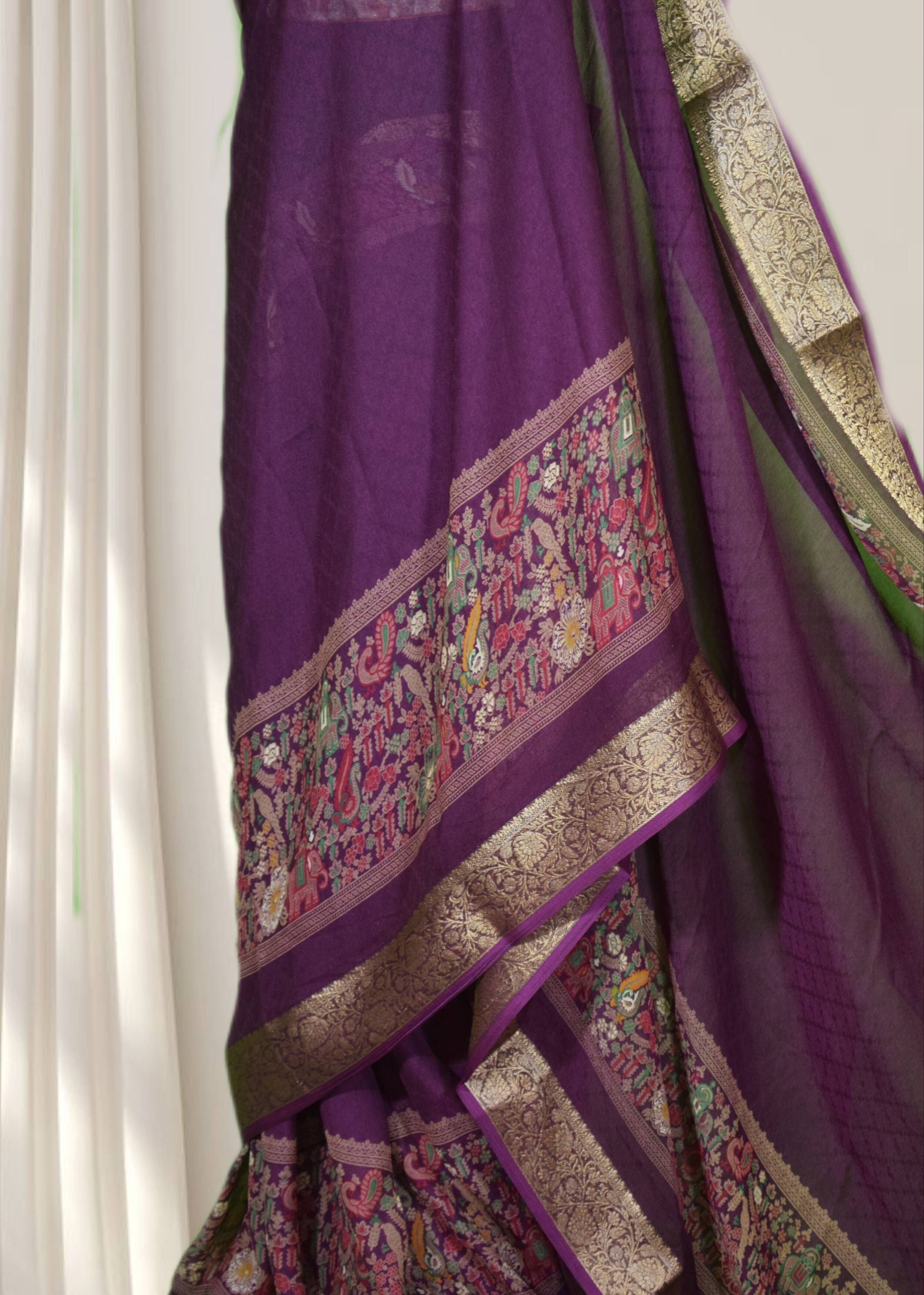 Moss Brasso Pattern Saree in Jabalpur: Elevate Your Ethnic Style-https://media.vyaparify.com/vcards/products/471494/product_1767160371_6954ba33954e0.png Image