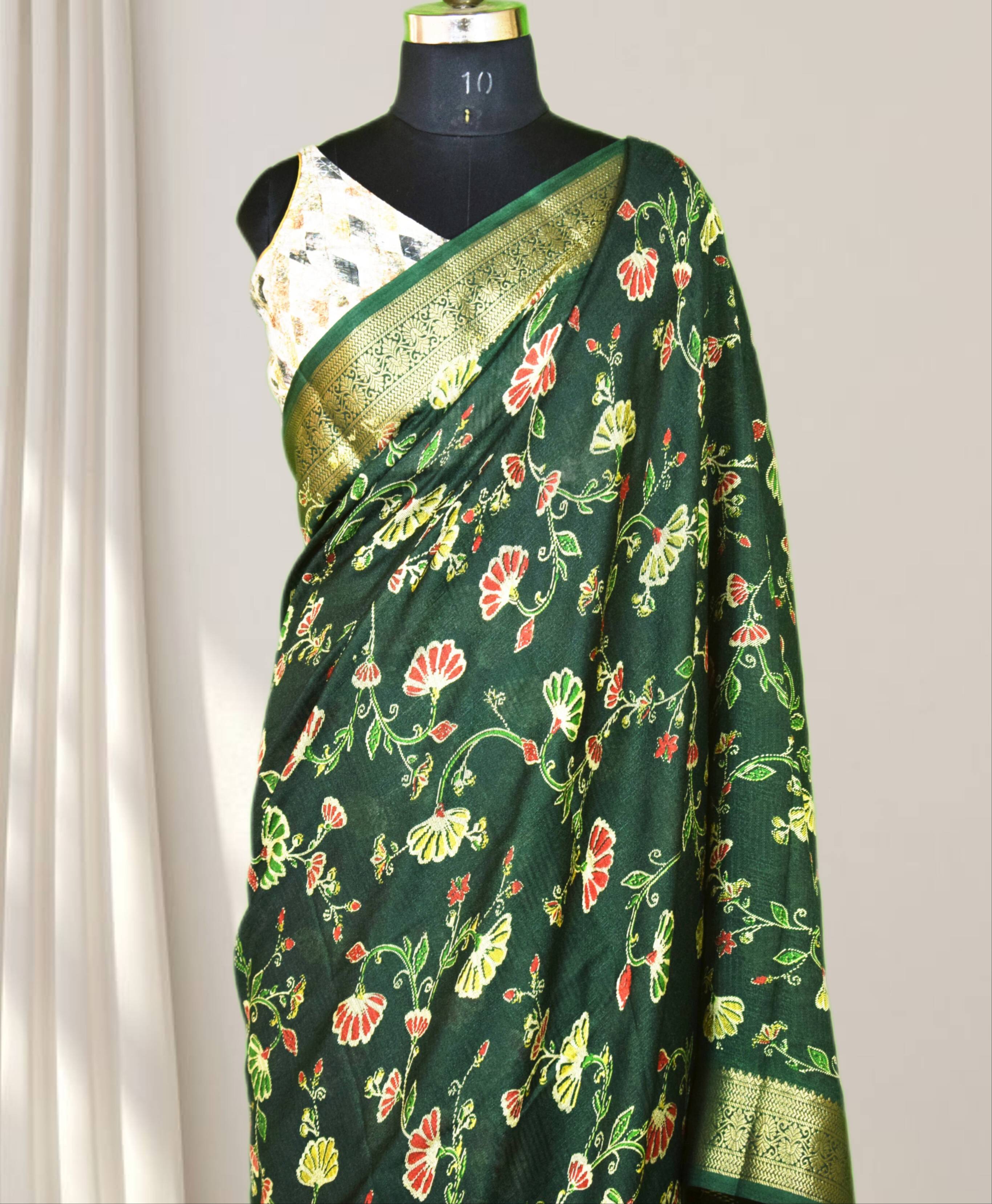  Moss Silk Sarees in Jabalpur: Floral Print for Timeless Elegance SHEETESH SONI Shivarnika 210  Opposite Ram  Mandir Trimurti Nagar Jabalpur LANDMARK Behind Little Angel School