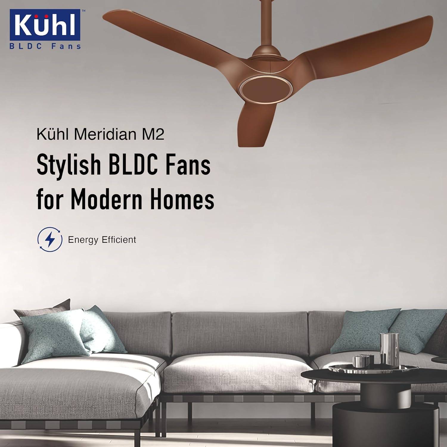 KUHL Ceiling Fan in Bengaluru: Meridian M1 1200MM with 65% Power Saving - Image 1