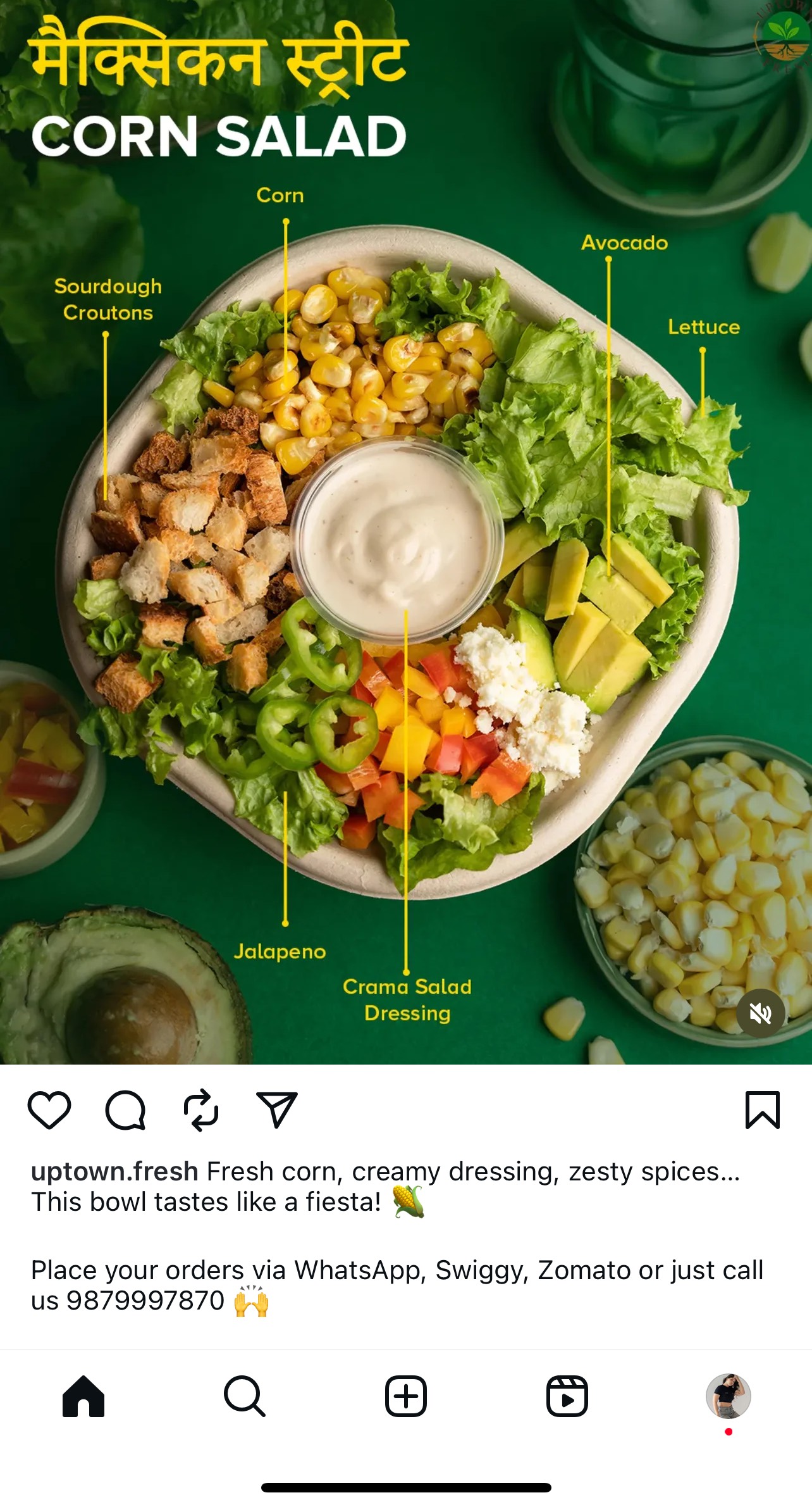Mexican Street Corn Salad in C O Uptown Fresh - Delicious Fiesta Salad-https://media.vyaparify.com/vcards/products/475318/product_1767431984_6958df30b2eb9.png Image