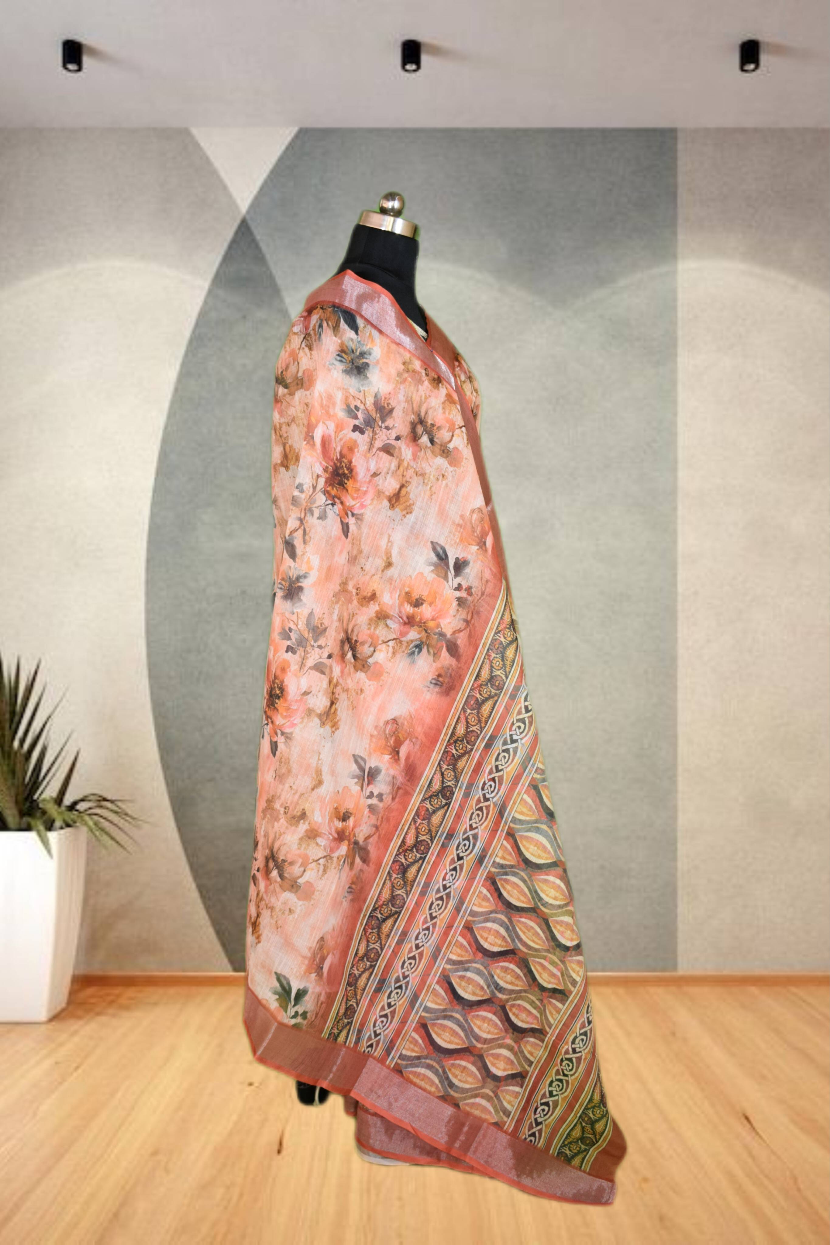 Bhagalpuri Silk Floral Print Saree in Jabalpur - Elevate Your Ethnic Style-https://media.vyaparify.com/vcards/products/475785/product_1767507160_695a04d8b4eae.png Image