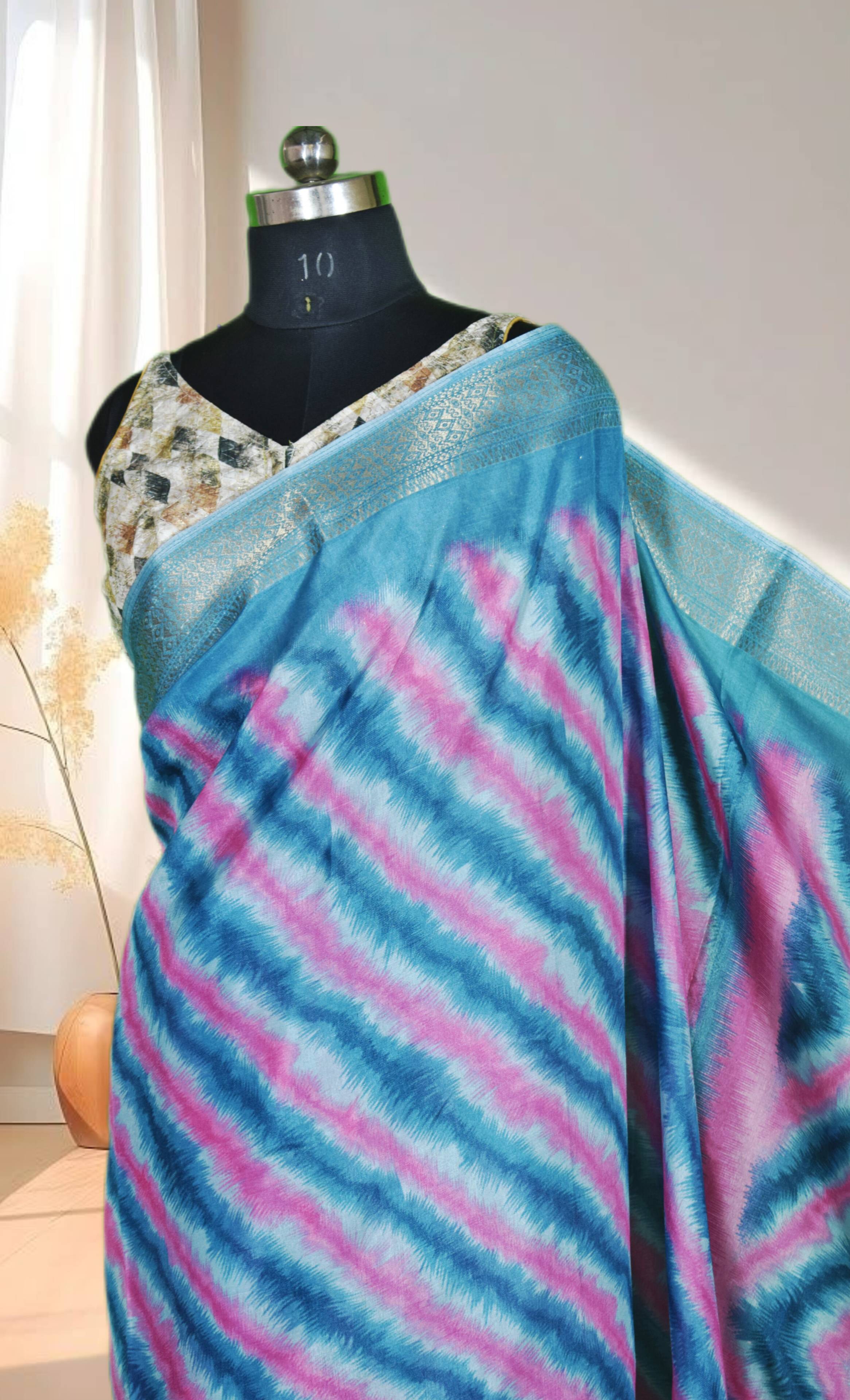 Bhagalpuri Silk Saree in Jabalpur: Elegant Tie and Dye Print-https://media.vyaparify.com/vcards/products/476447/product_1767600864_695b72e088daf.png Image