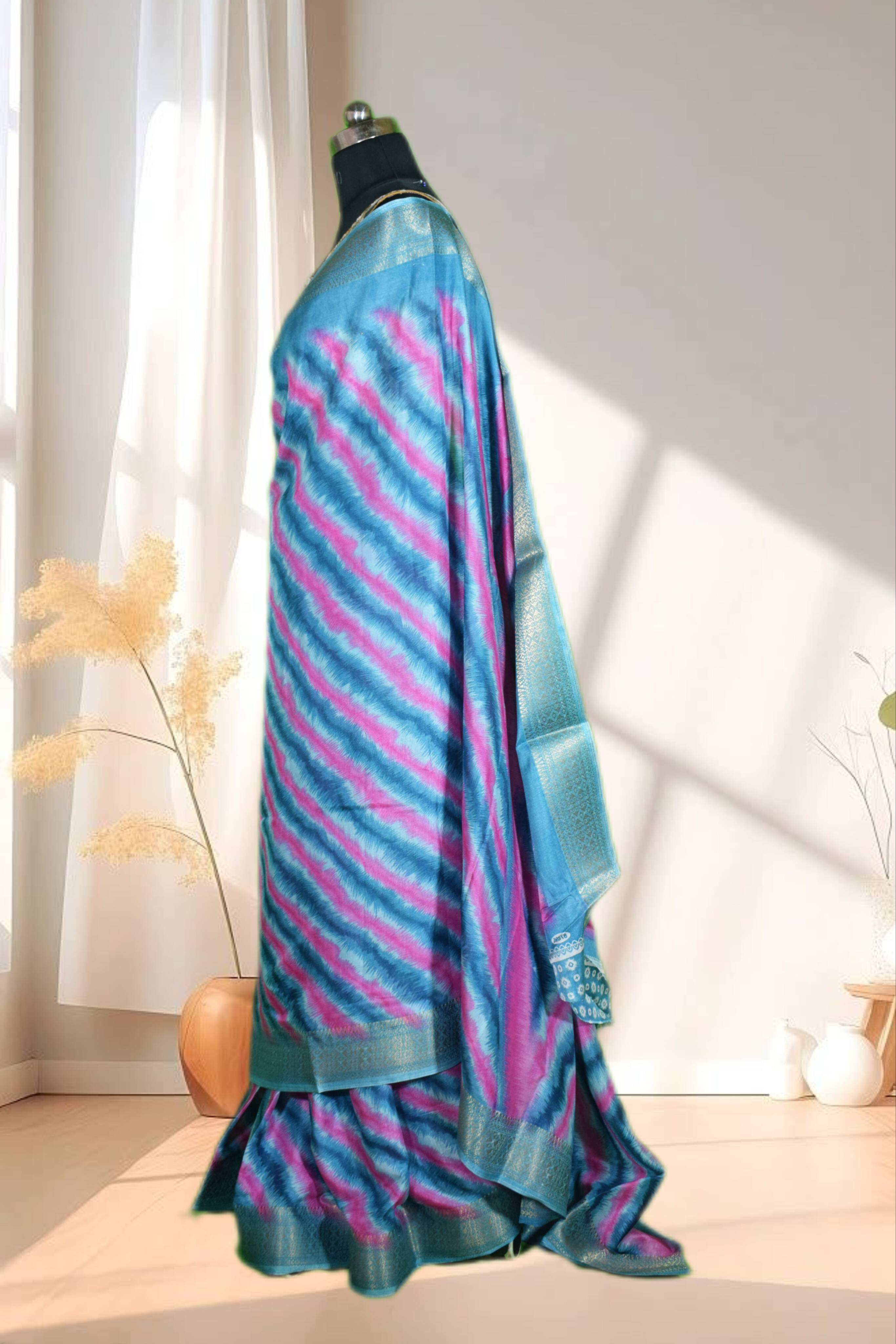 Bhagalpuri Silk Saree in Jabalpur: Elegant Tie and Dye Print-https://media.vyaparify.com/vcards/products/476448/product_1767600864_695b72e093feb.png Image