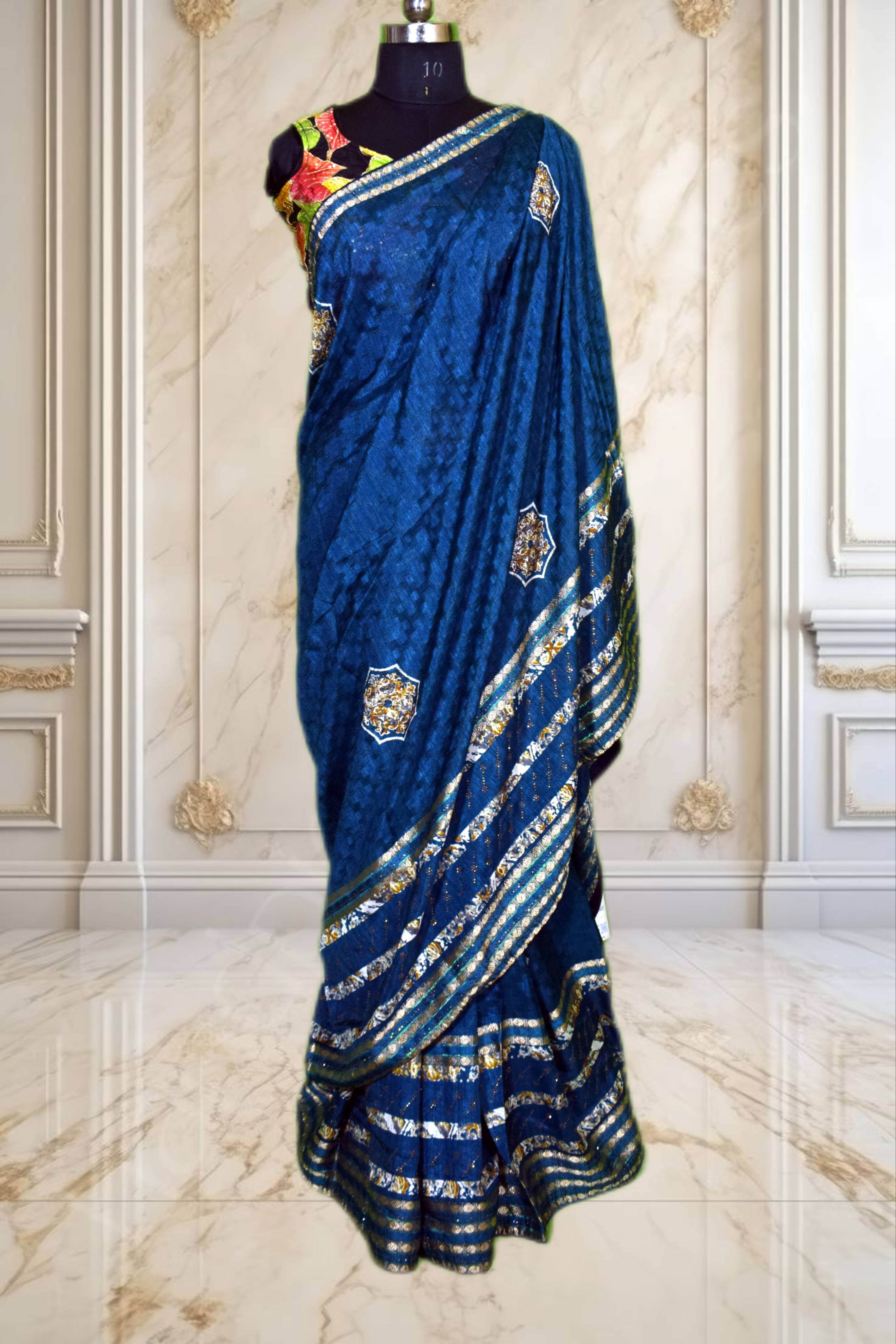  Ethnic Wear - Moss Brasso Net Saree in Jabalpur - Exquisite Siroski Work SHEETESH SONI Shivarnika 210  Opposite Ram  Mandir Trimurti Nagar Jabalpur LANDMARK Behind Little Angel School