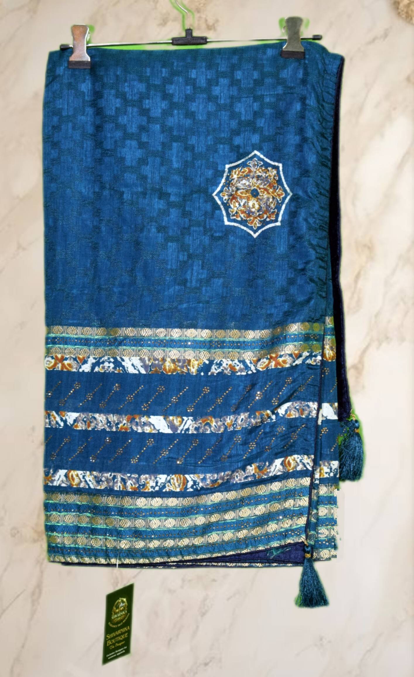 Ethnic Wear - Moss Brasso Net Saree in Jabalpur - Exquisite Siroski Work-https://media.vyaparify.com/vcards/products/476535/product_1767602497_695b79413edc4.png Image