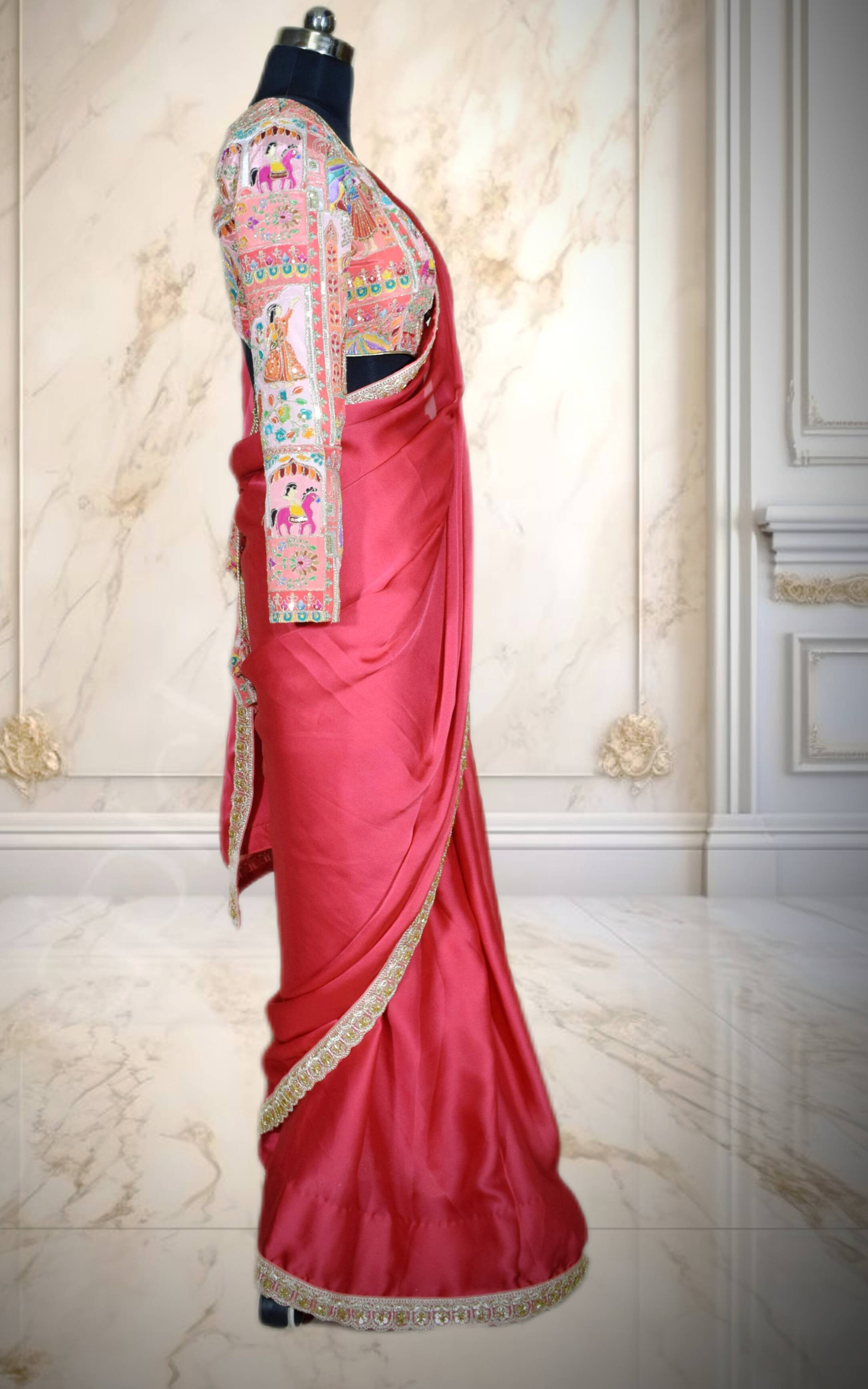 Designer Sari in Jabalpur: Elegant Maroon Georgette with Embroidered Blouse-https://media.vyaparify.com/vcards/products/477807/product_1767688494_695cc92e3cd48.png Image