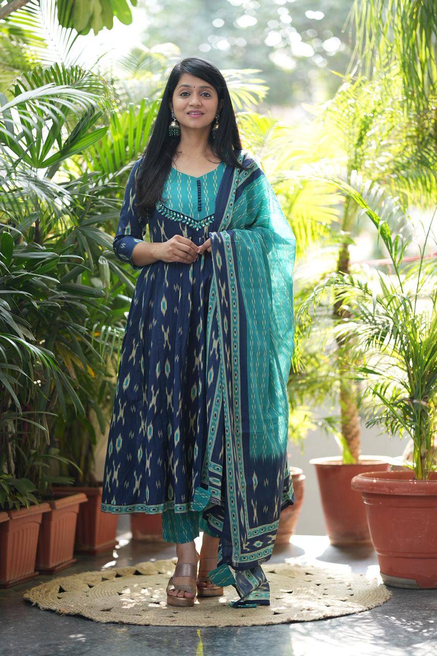  Cotton Anarkali Dress in Hyderabad - Comfortable and Elegant Design NITYA THREADS H NO 2 2 647 118 FLAT NO 202 SRI RAMA TOWERS CE COLONY AMBERPET SHIVAM ROAD LANDMARK Near Saibaba Temple