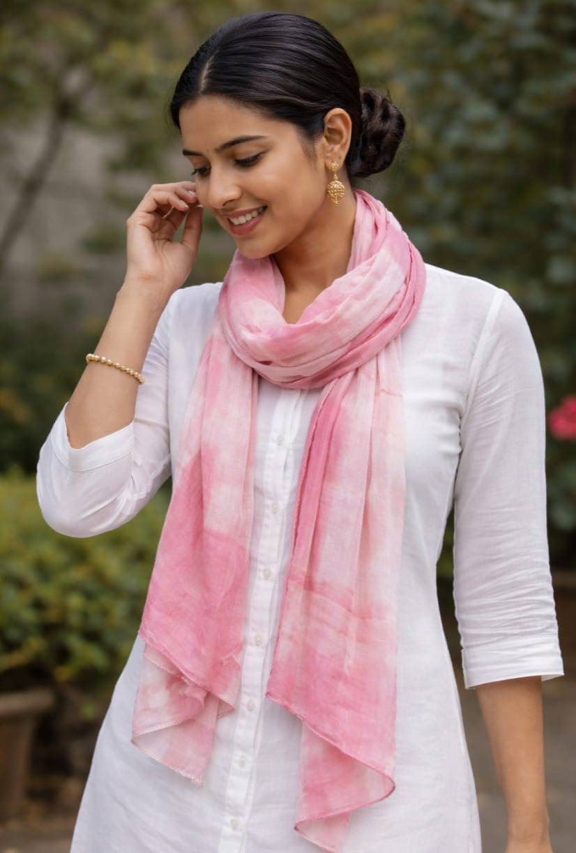 Hibiscus Manjishta 100% Cotton Scarf in New Panvel - Eco-Friendly Style Upgrade -  - Buy Online at VAISHALI LAXMAN HONRAO