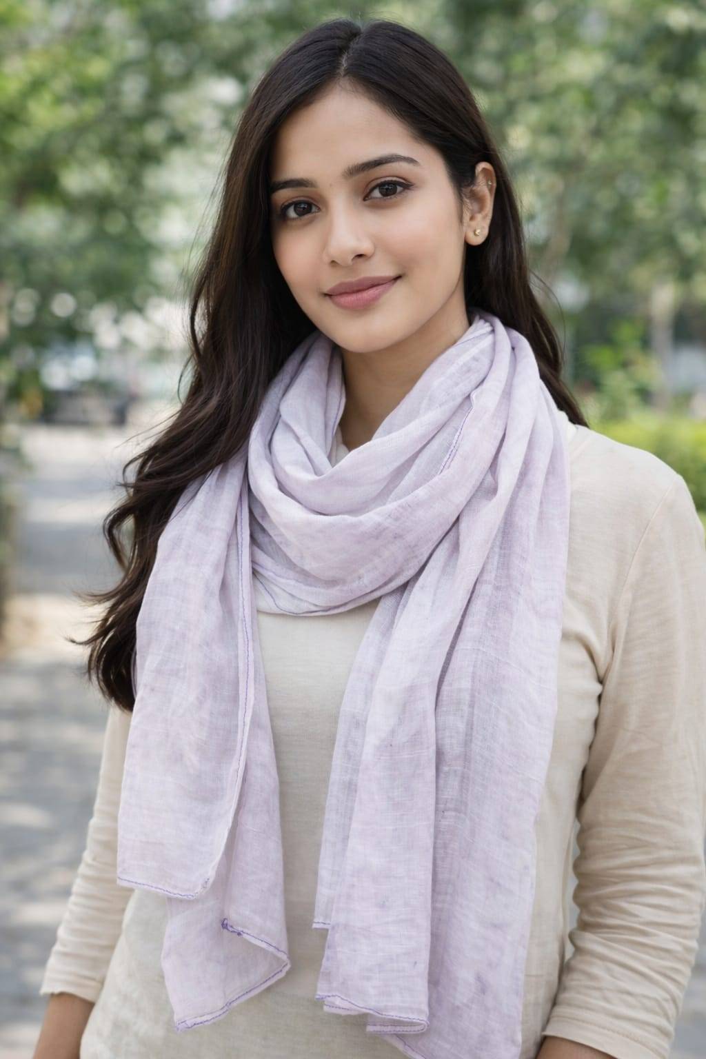 Cotton Scarf Tie Dyed in New Panvel with Blueberry Essence -  - Buy Online at VAISHALI LAXMAN HONRAO