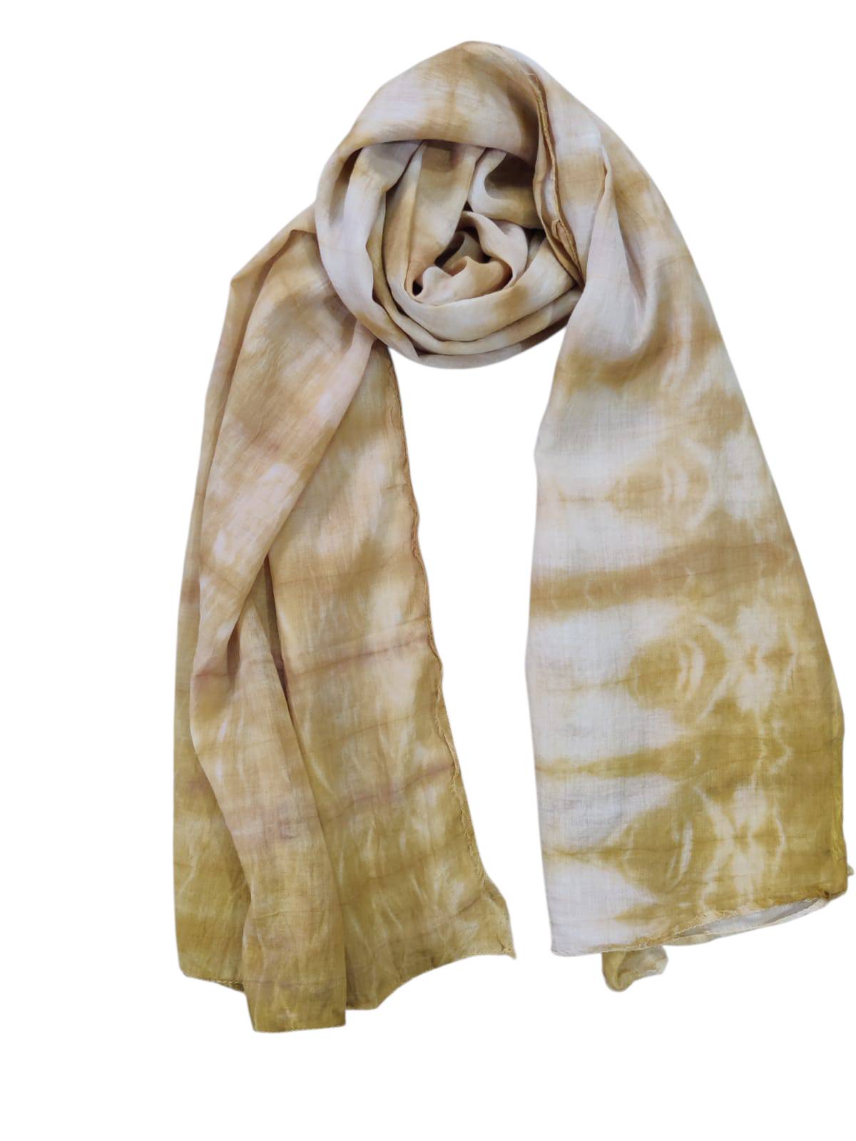 100% cotton Scarf Tie Dyed in New Panvel with 100% Onion Skin Dye - Image 1