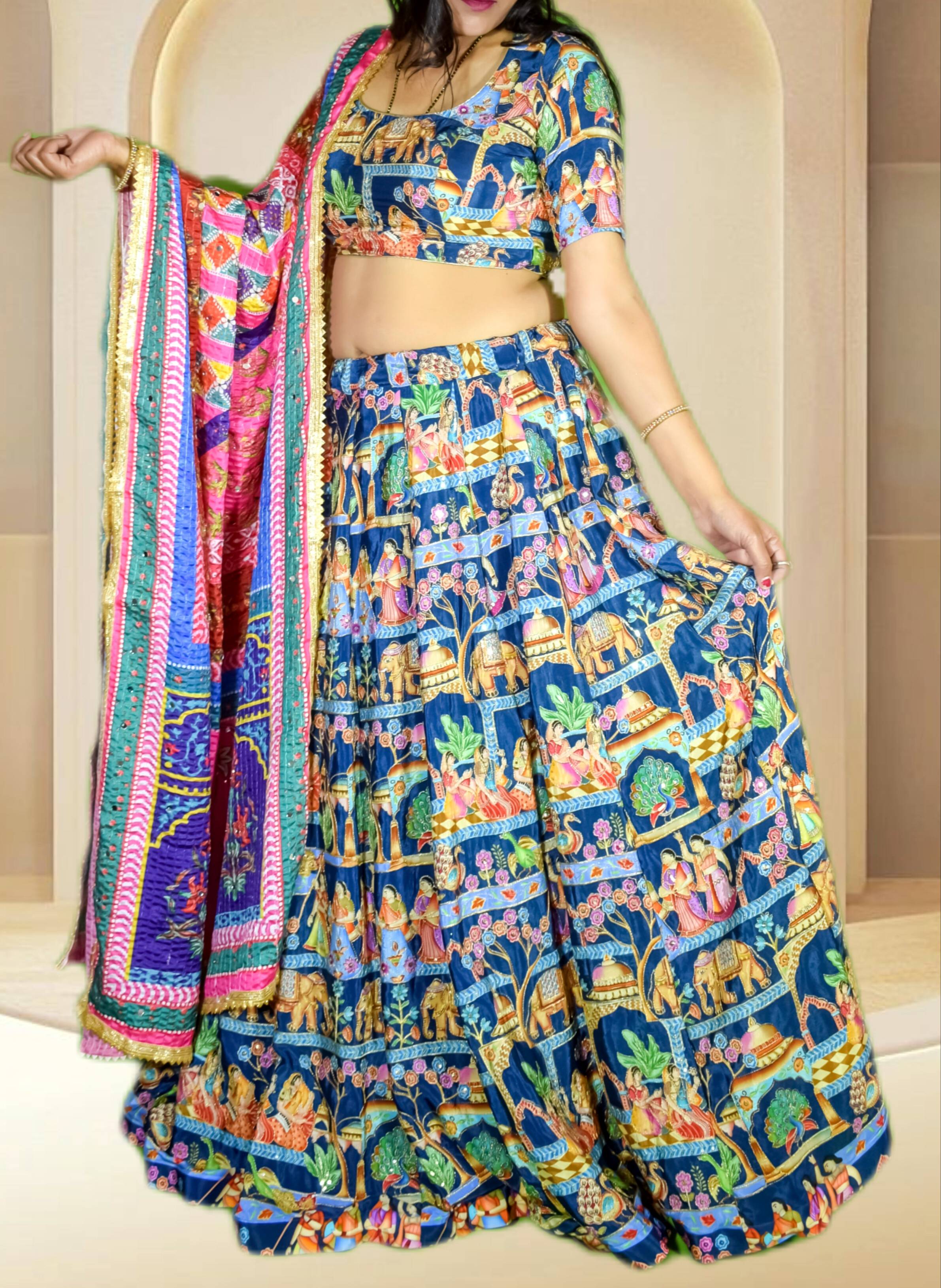 Ethnic Printed Lehenga Choli in Jabalpur - Vibrant Traditional Wear-https://media.vyaparify.com/vcards/products/481104/product_1767879631_695fb3cfb47e9.png Image