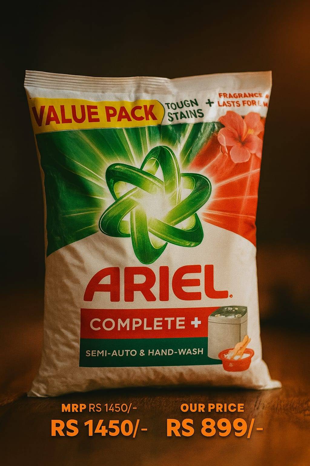Ariel Complete+ Detergent Powder in Mumbai - Tough Stain Remover-https://media.vyaparify.com/vcards/products/482609/product_1767963838_6960fcbece6a2.png Image