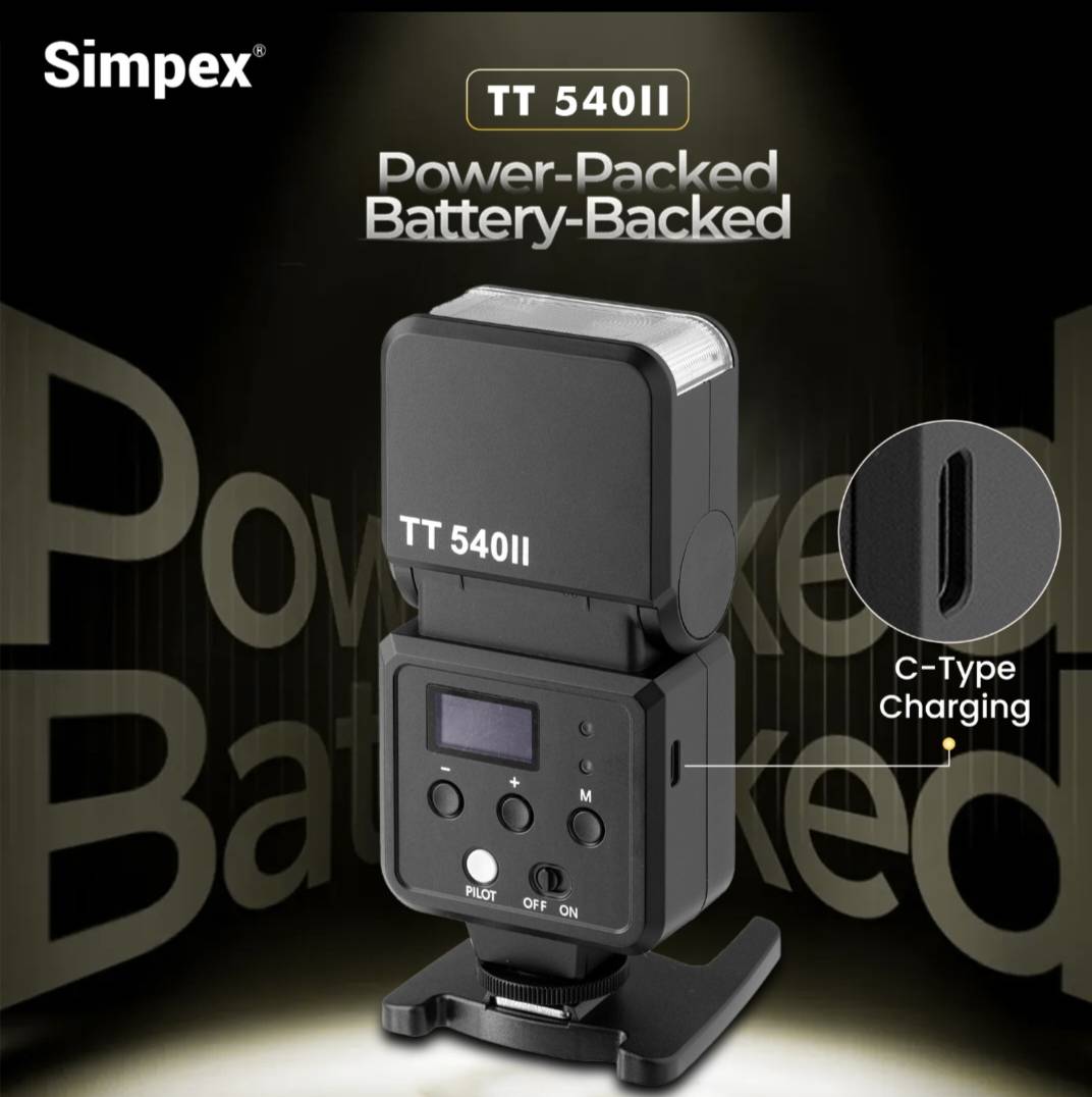 Simpex TT 540II Flash in MG Road: High-Performance Battery-Backed Flash CAMERA CARE SHOP NO 5 BLDG NO  5 STADIUM COMPLEX  MG ROAD