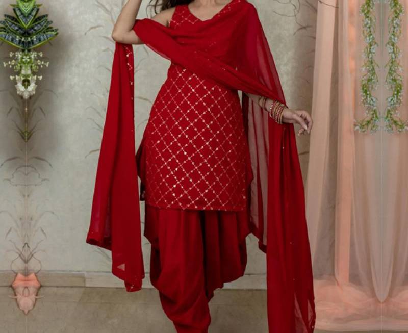 D G Collection Red Silk Suits in Devghar - Luxurious and Elegant-https://media.vyaparify.com/vcards/products/486245/product_1768385625_69676c5956739.png Image
