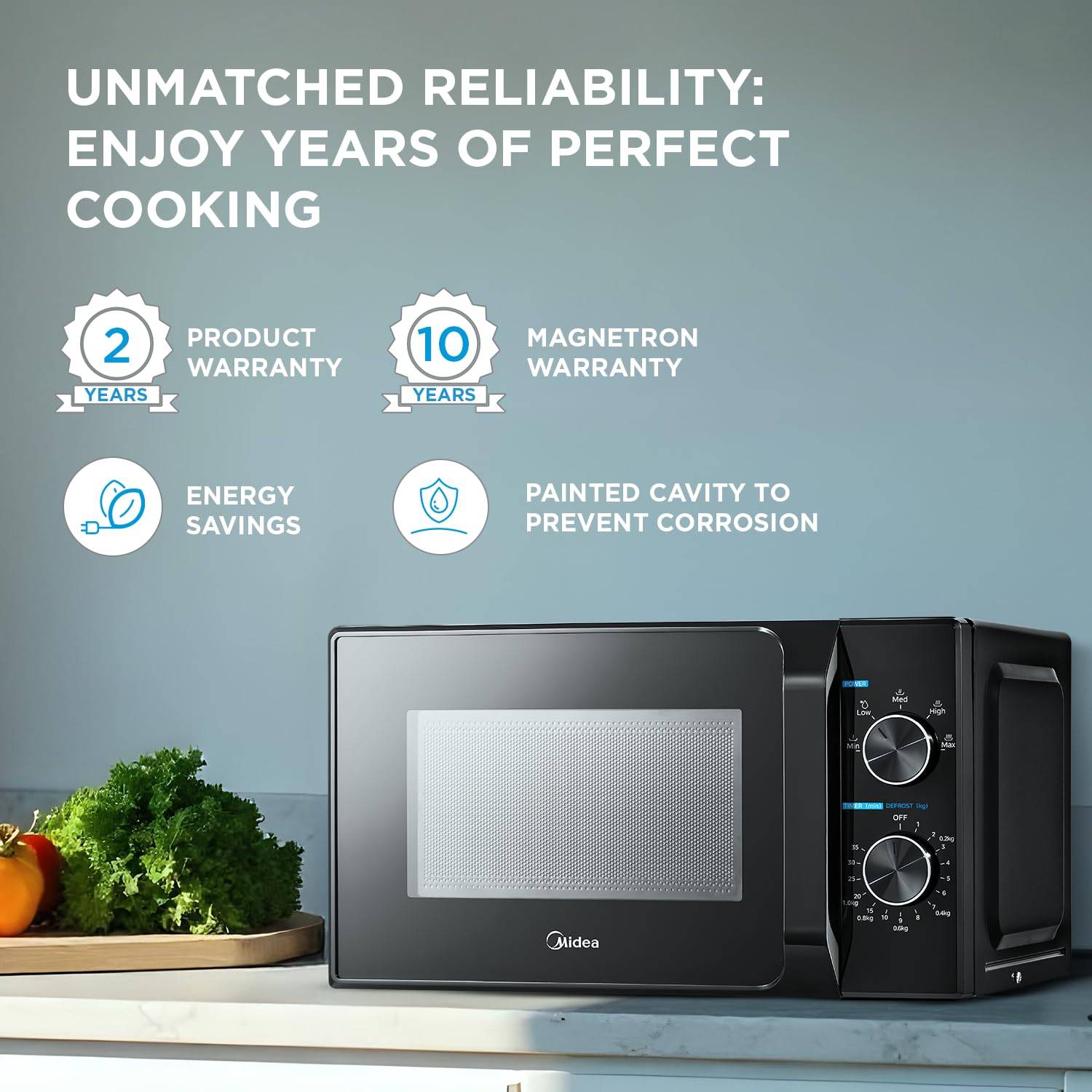 Midea Microwave Oven in Bengaluru: 20L Solo with 5 Power Levels-https://media.vyaparify.com/vcards/products/486910/product_1768461770_696895ca2a283.png Image