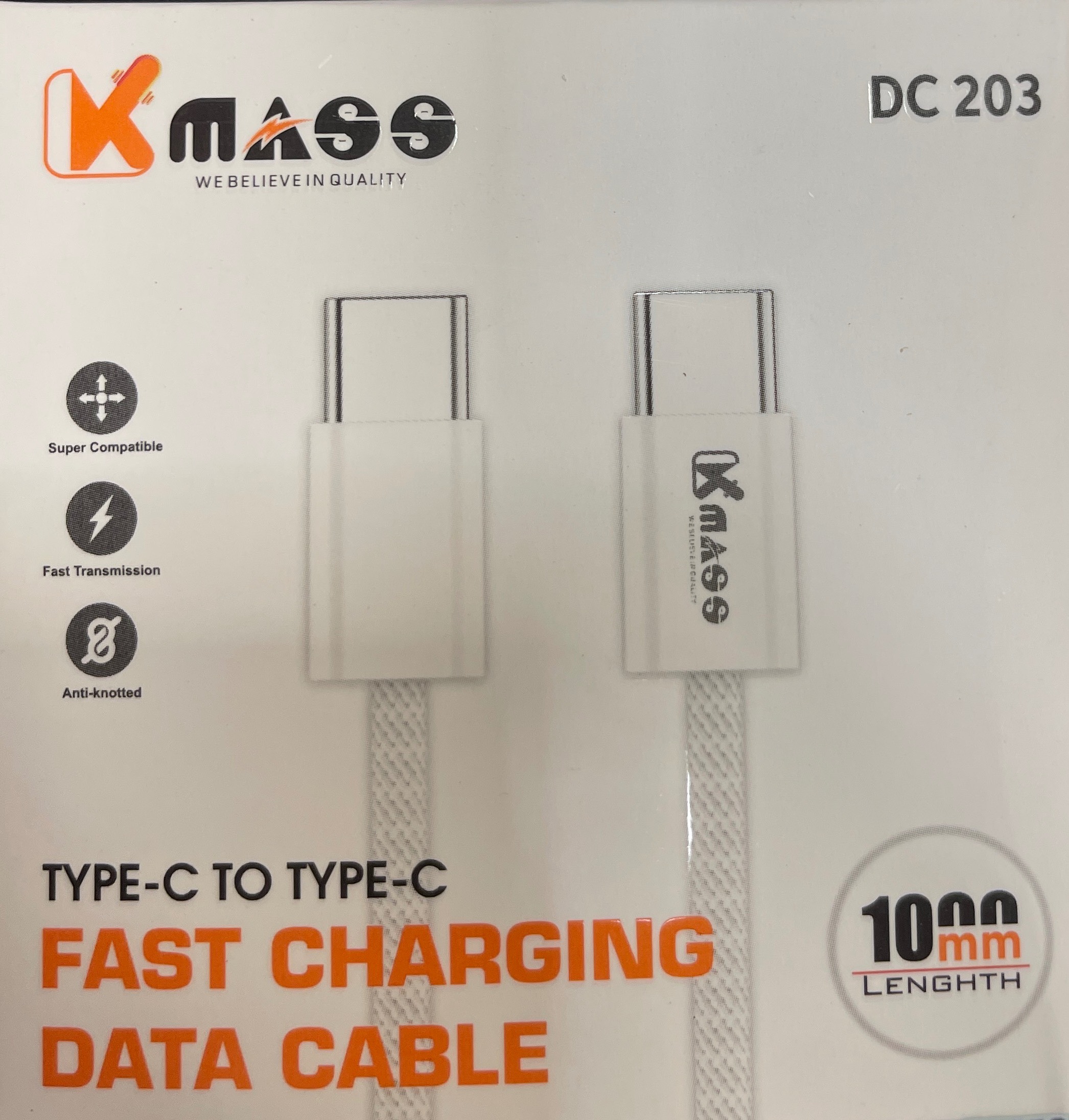 Kmase DC 203 Type-C to Type-C Fast Charging Data Cable in M M MOBILES-https://media.vyaparify.com/vcards/products/488891/product_1768574622_696a4e9eedb75.png Image