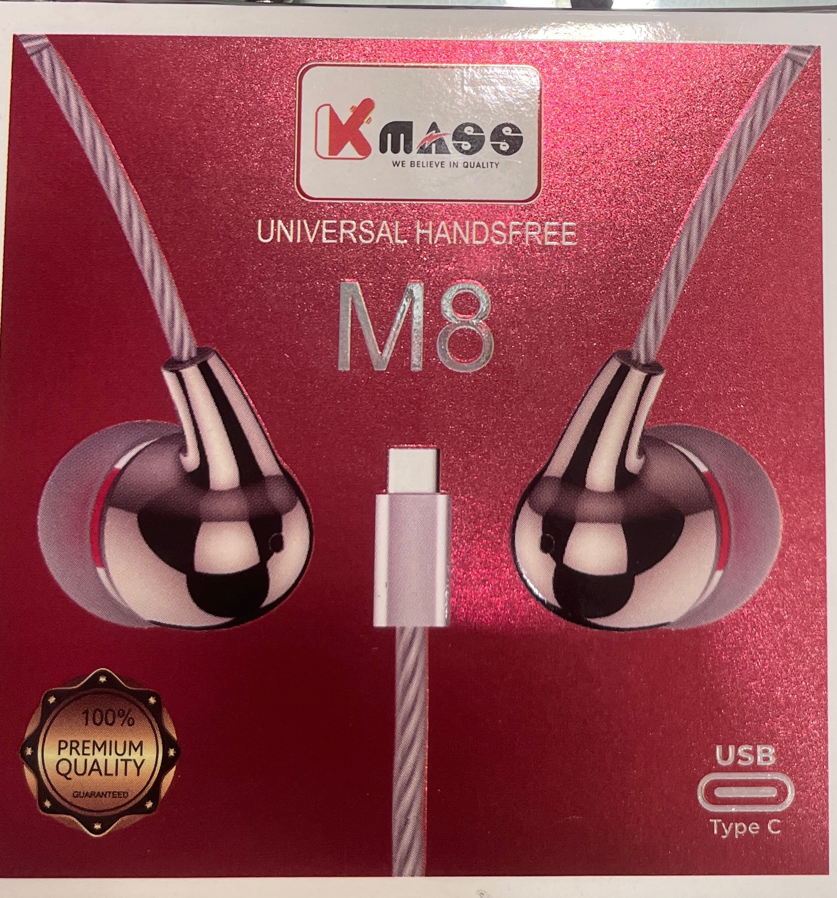 Kmoss M8 Universal Handsfree in M M MOBILES - High-Quality Audio-https://media.vyaparify.com/vcards/products/488897/product_1768575222_696a50f66c451.png Image