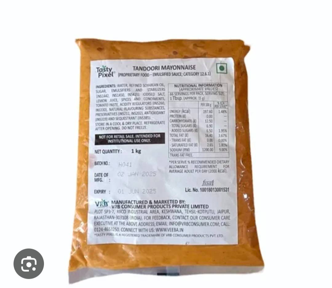 Tasty Pixel Tandoori Mayo Flavorful Twist 1kg Pack - tasty pixel tandoori mayonnaise in vijay gram colony - flavorful twist - Buy Online at OMKAR CHAURASIA
