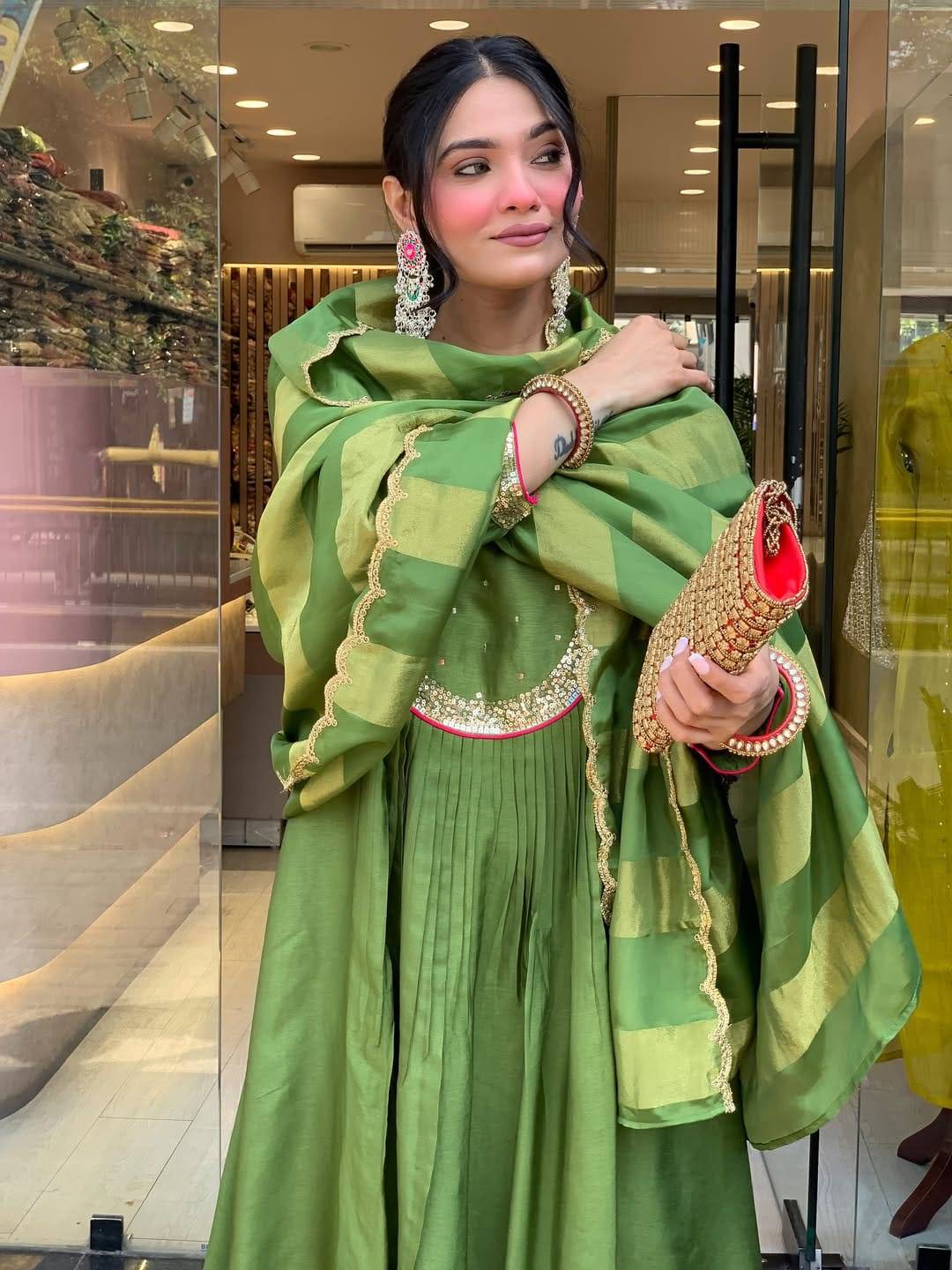 NEW ARIVELLES MAHESHWARI SILK SPECIAL 3 PIECE SET - Image 1