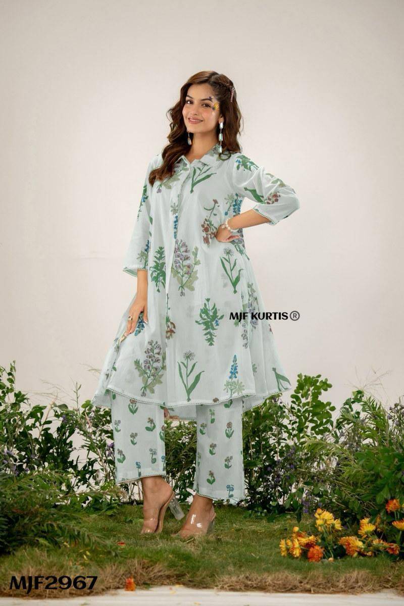 Ethnic Wear: Cotton 60*60 Embroidery Work Kurta in Brahmaniyapara with Golden Less Work - Image 2