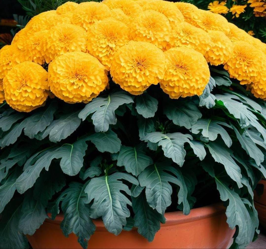 Flower Seeds: Marigold African High Yield Hybrid Flower Seeds in Chandrakona Town for Gardening - Image 1