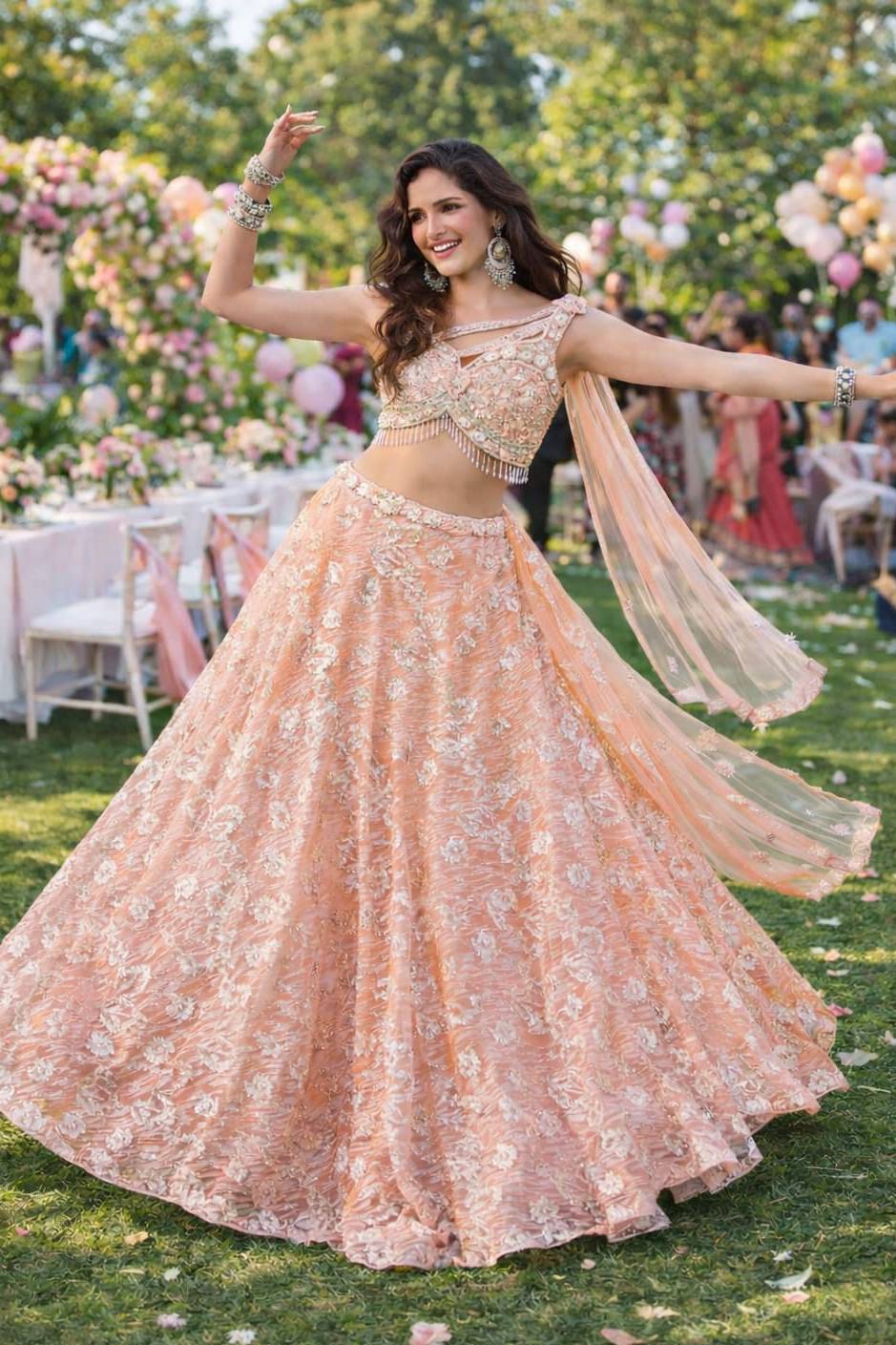 Ethnic Lahengha in BRAHMANIYAPARA with Intricate Embroidery Detailing -  - Buy Online at RIDDHI FASHION