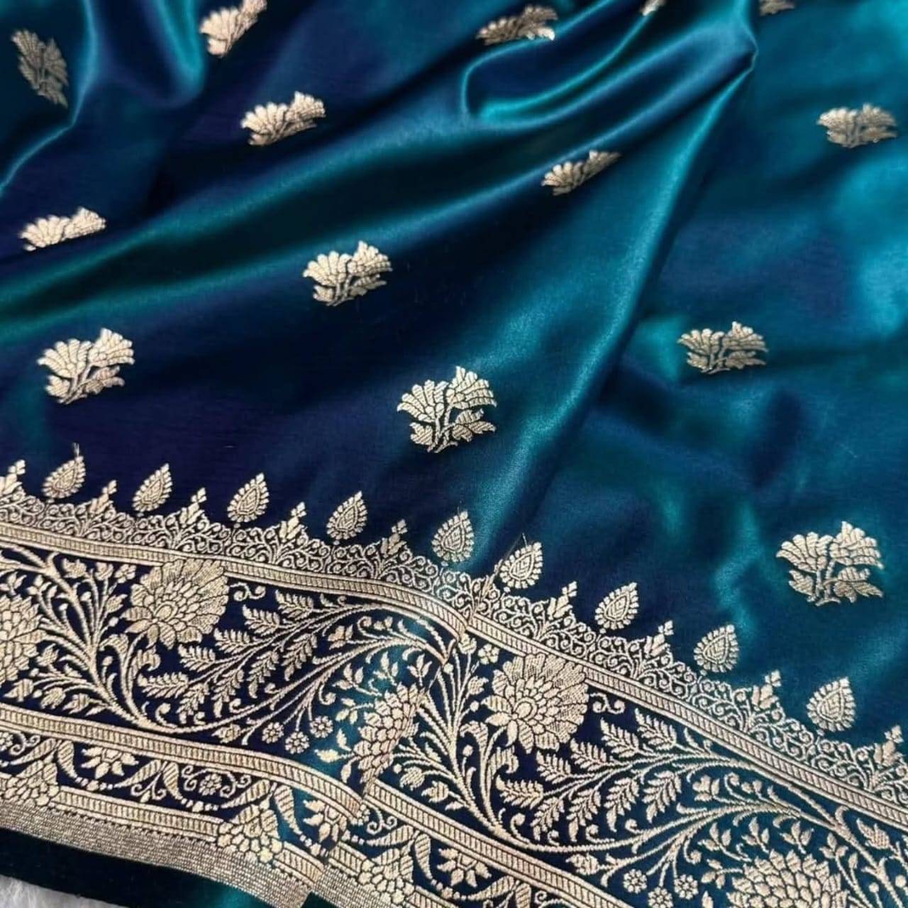  DBA SAREE WAVES Banarasi Mashru Silk Saree in Varanasi Sapphire Color with Buti Design SAREE WEAVES DBA SAREE WAVES D  31 334 335 1  MADANPURA VARANASI LANDMARK NEAR CHASMA FAIR MADANPURA