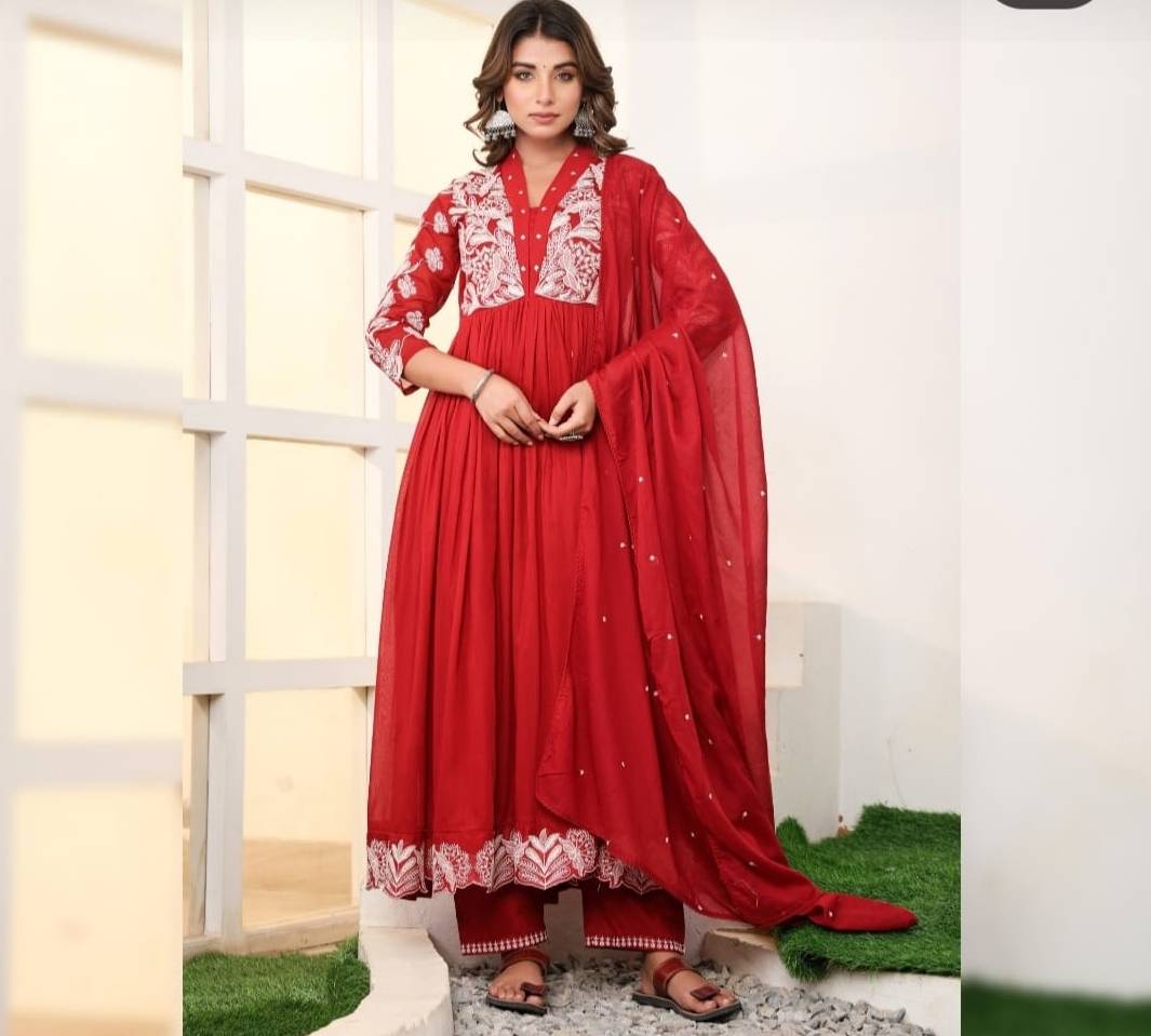 Anarkali Kurta in BRAHMANIYAPARA Featuring Elegant Design -  - Buy Online at RIDDHI FASHION