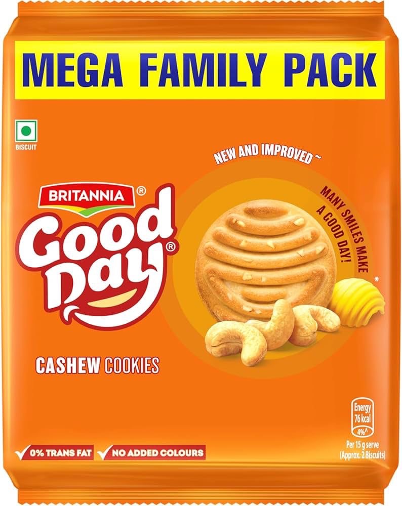 Britannia Good Day Cashew Cookies in Narli - Crunchy Cashew Goodness -  - Buy Online at SANDHU KARYANA STORE