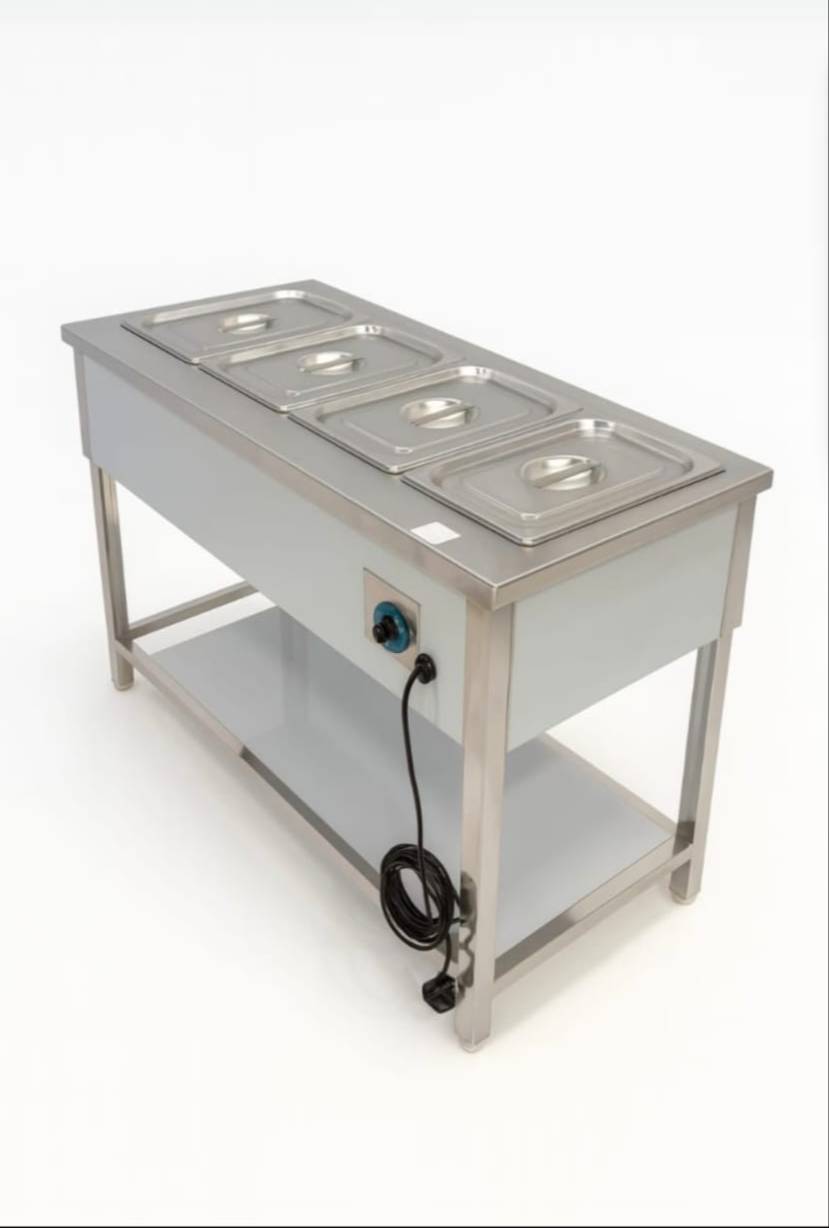 Stainless Steel Bain Marie Counter in Daru Godam - High-Quality Commercial Kitchen Equipment -  - Buy Online at MAHALAXMI STEEL FURNITURE
