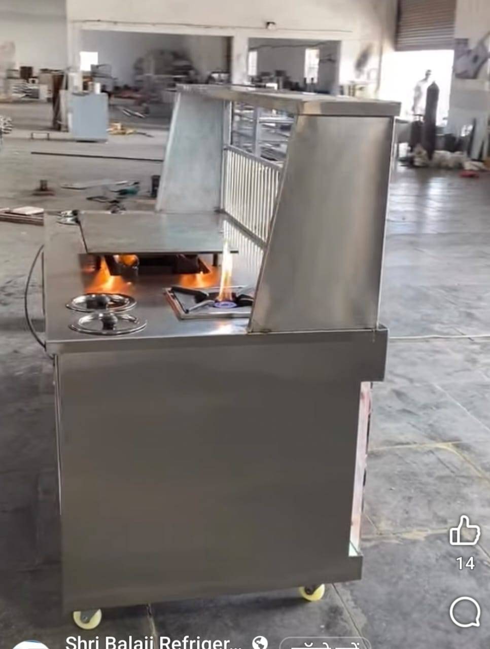 Stainless Steel Commercial Food Cart in Daru Godam - Mobile Cooking Solution -  - Buy Online at MAHALAXMI STEEL FURNITURE