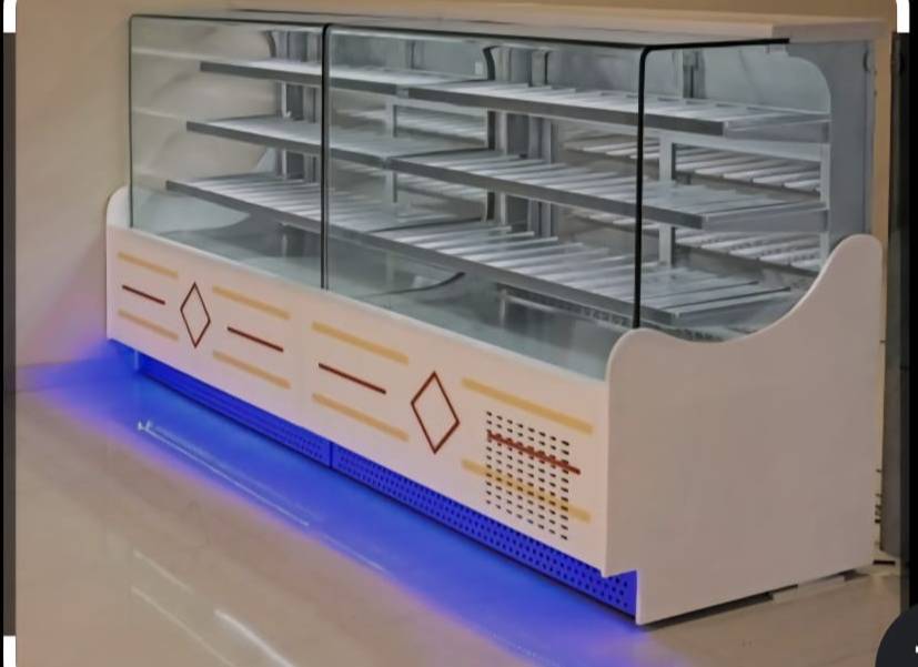 Bakery Display Counter Illuminated in Daru Godam with LED Lighting -  - Buy Online at MAHALAXMI STEEL FURNITURE