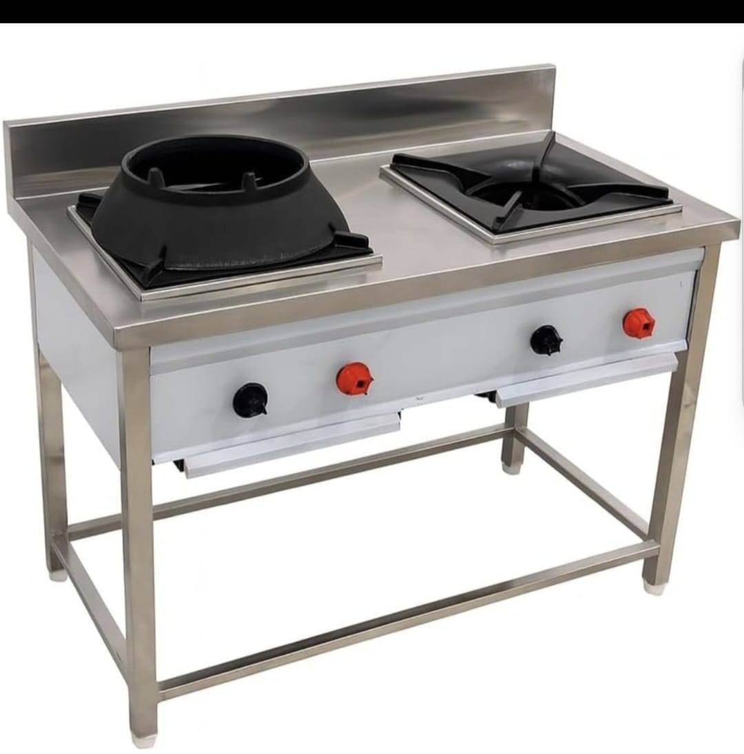 Commercial Gas Stove Two-Burner in Daru Godam - High-Efficiency Cooking -  - Buy Online at MAHALAXMI STEEL FURNITURE