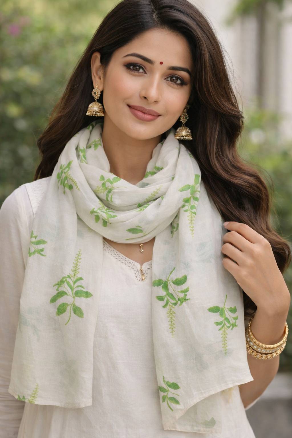  Cotton Scarf in New Panvel: Dyed with Tulsi, Sustainable Printing VAISHALI LAXMAN HONRAO C O HARIOMENTERPRISES SHOPNO 68 KISAN SERIVALE MARKET SECTOR 3 NEW PANVEL NEAR DAV SCHOOL