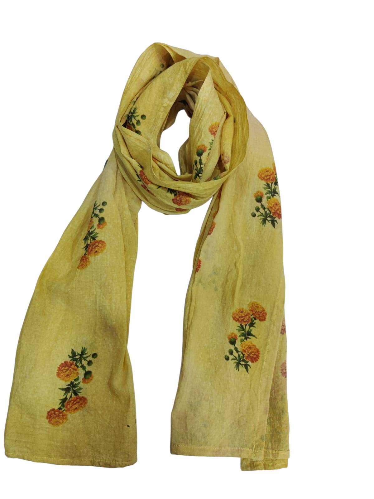 Cotton Scarf in New Panvel: 100% Cotton Scarf Dyed with Marigold - Image 2