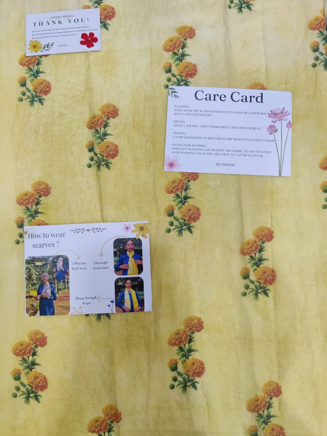 Cotton Scarf in New Panvel: 100% Cotton Scarf Dyed with Marigold - Image 4