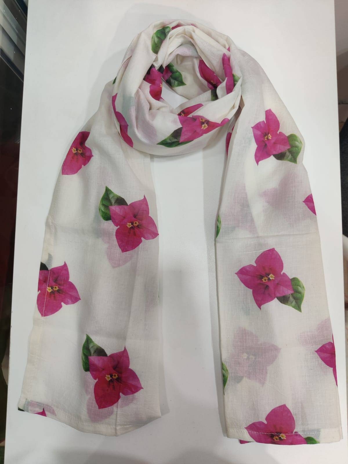 Cotton Scarf in New Panvel: Naturally Dyed with Boganvila -  - Buy Online at VAISHALI LAXMAN HONRAO
