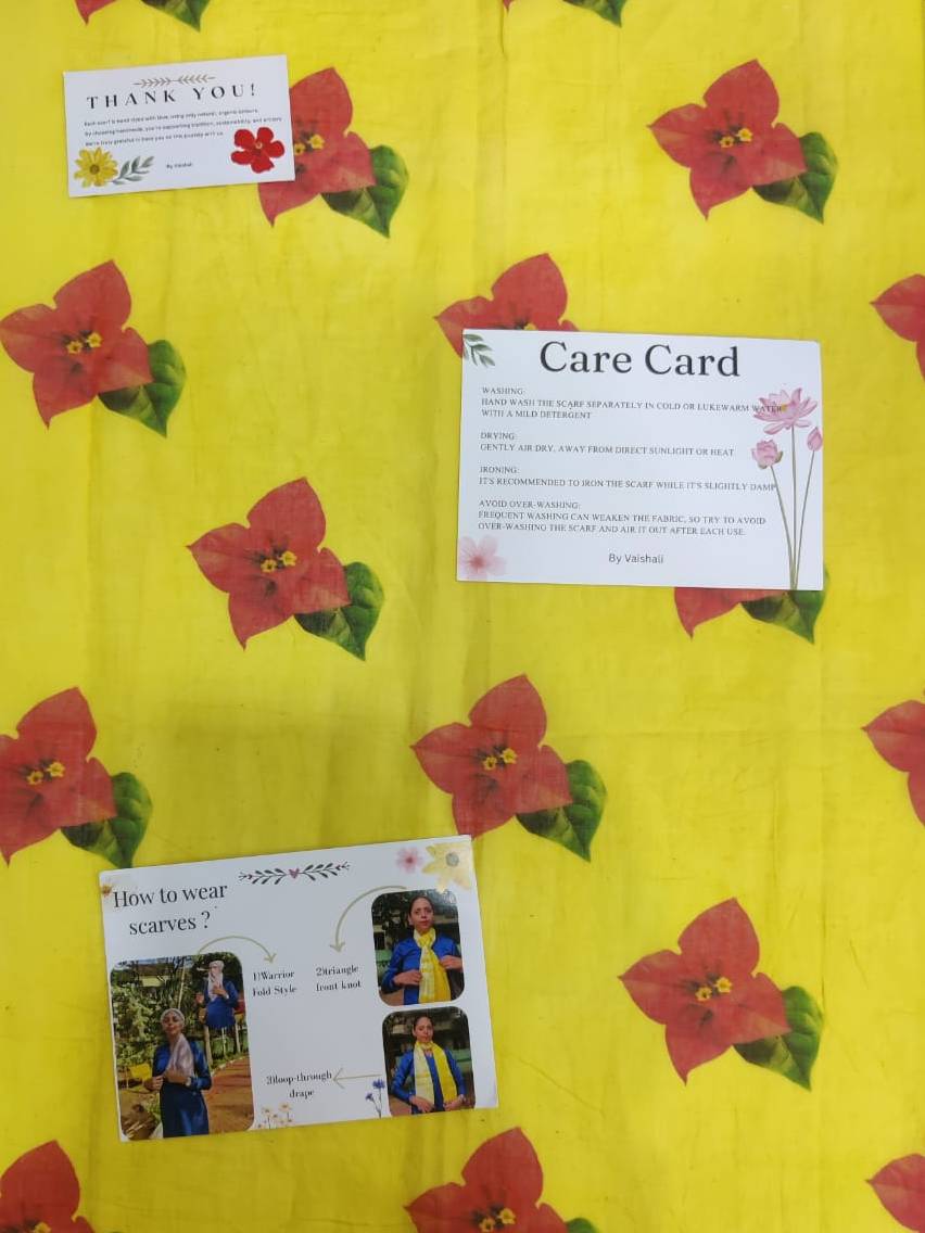 Cotton Scarf in New Panvel: Naturally Dyed with Boganvila - Image 1