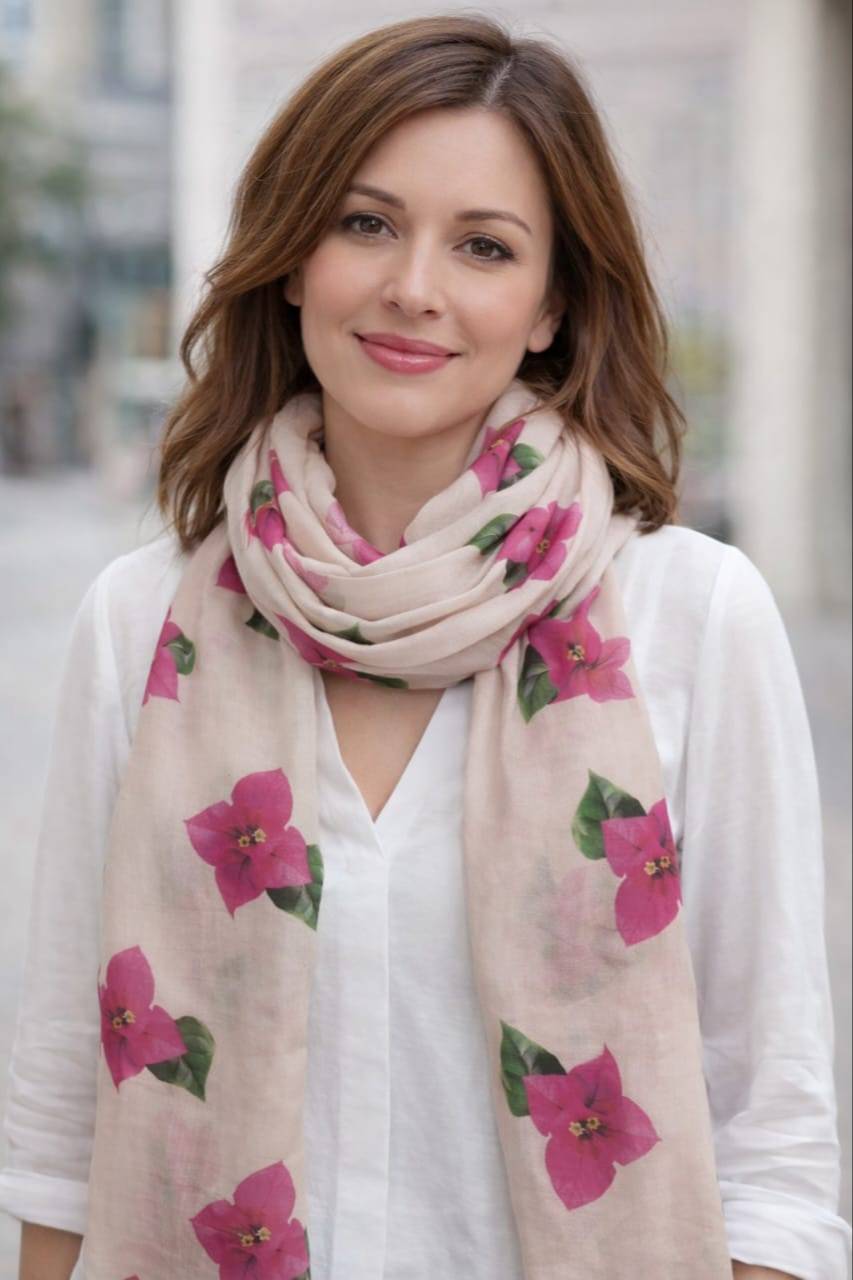 Cotton Scarf in New Panvel: Naturally Dyed with Boganvila - Image 2