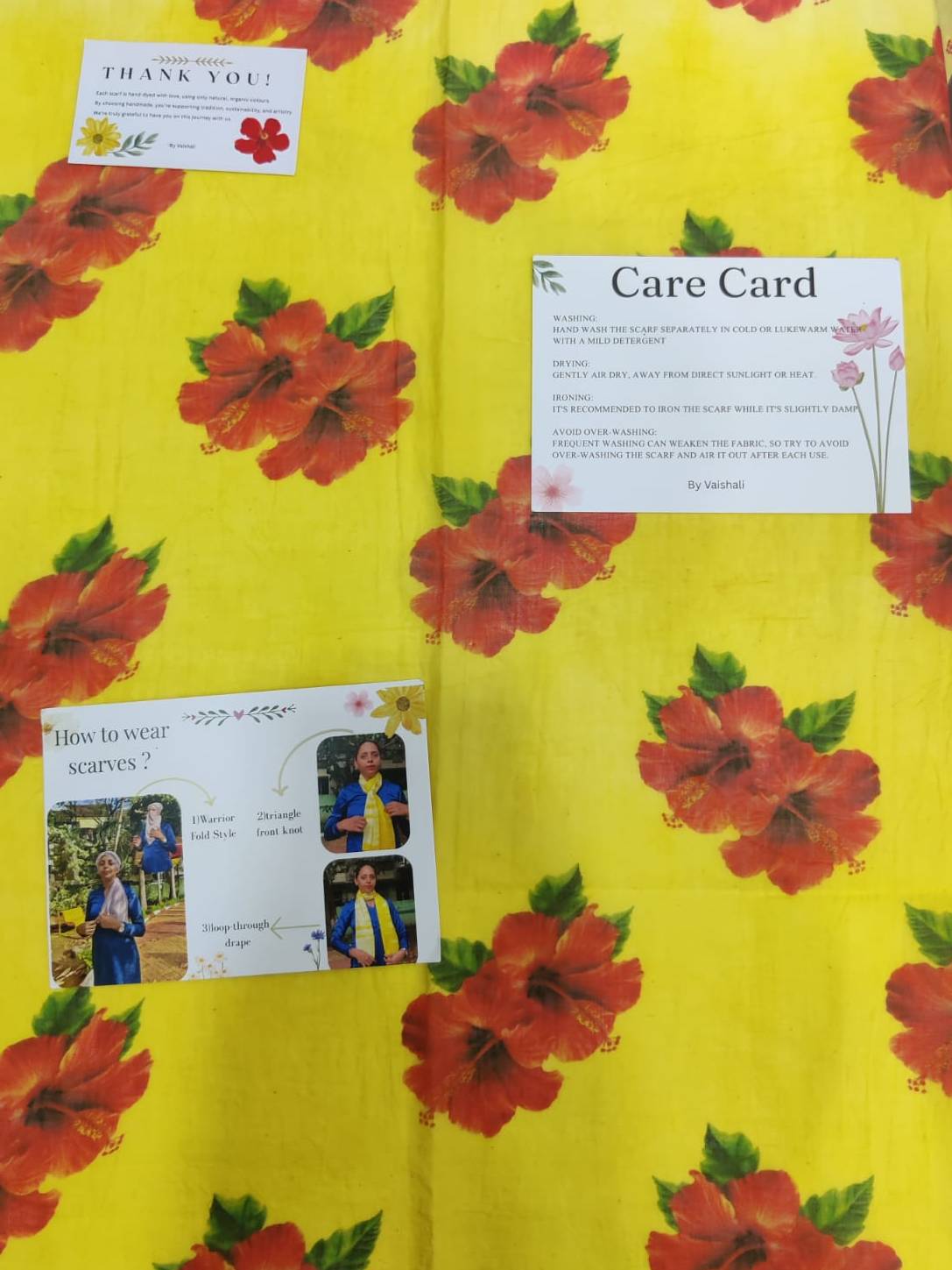 Hibiscus Cotton Scarf in New Panvel: Sustainable Style - Image 2