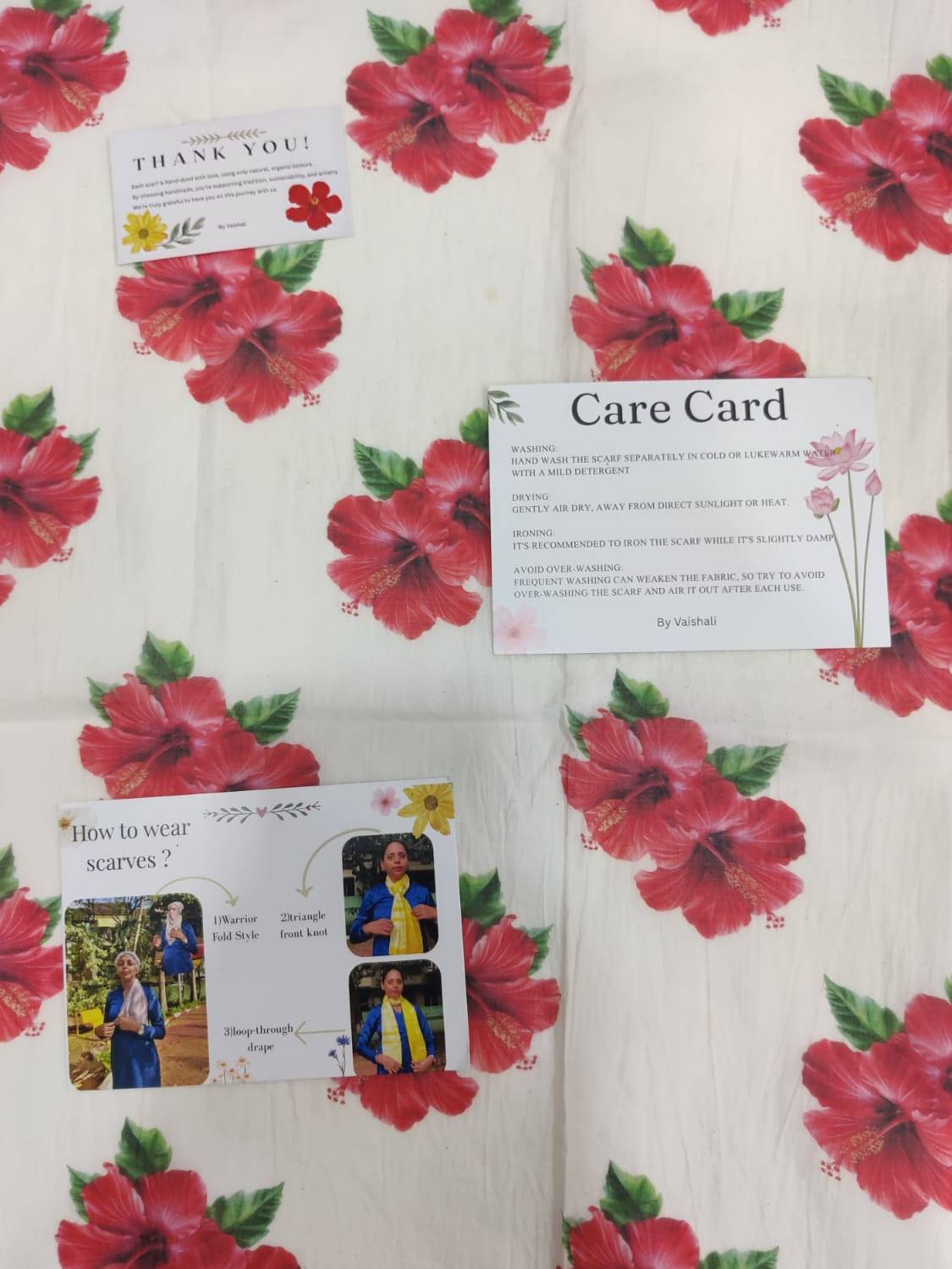 Hibiscus Cotton Scarf in New Panvel: Sustainable Style - Image 3