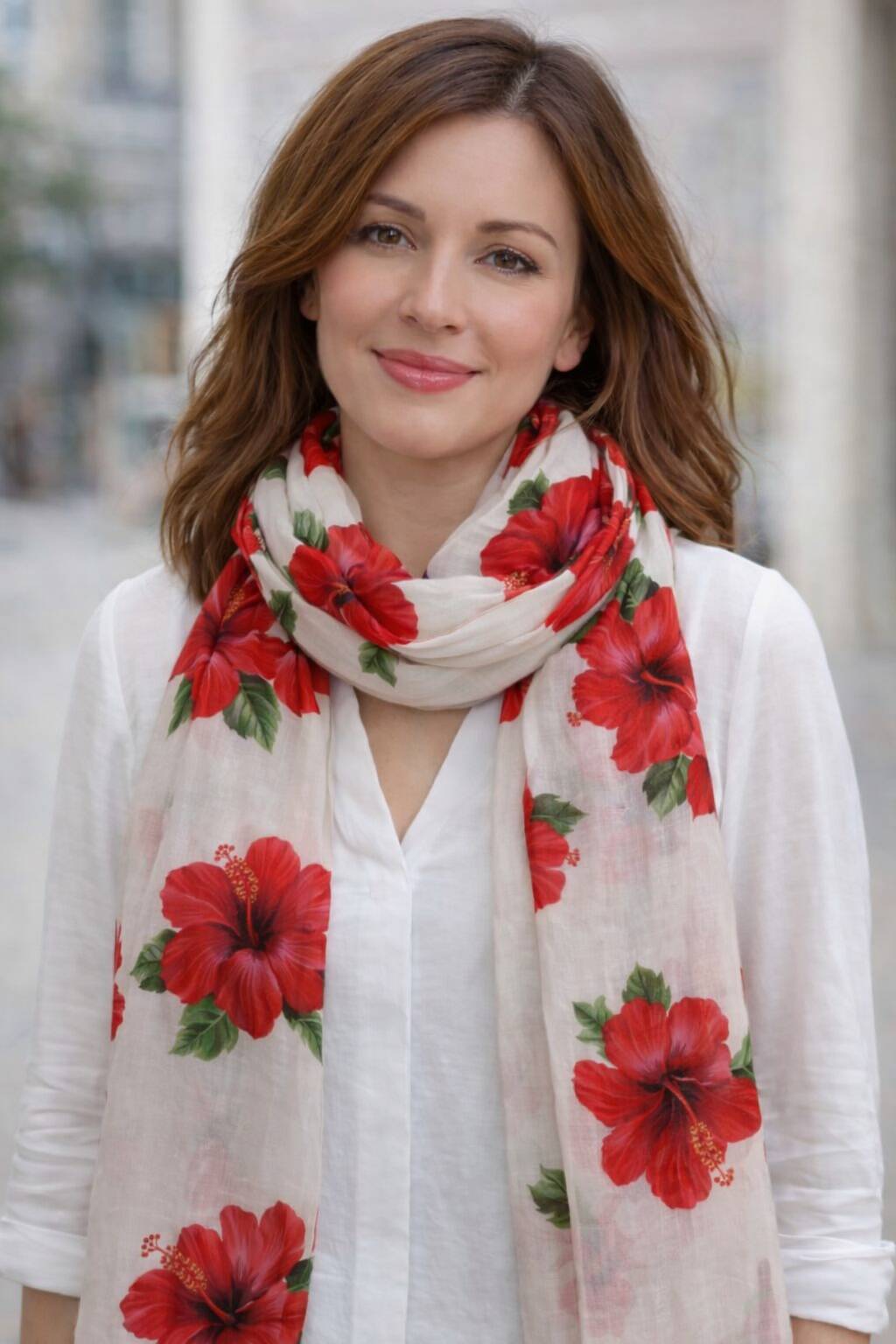 Hibiscus Cotton Scarf in New Panvel: Sustainable Style - Image 4