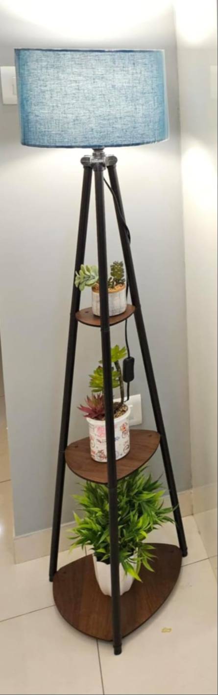  Floor Lamp with Planter Shelves in Nagina: Stylish Lighting and Storage Combo NOBEL HANDICRAFTS 1 NAGINA, Nagina, Uttar Pradesh, 246762