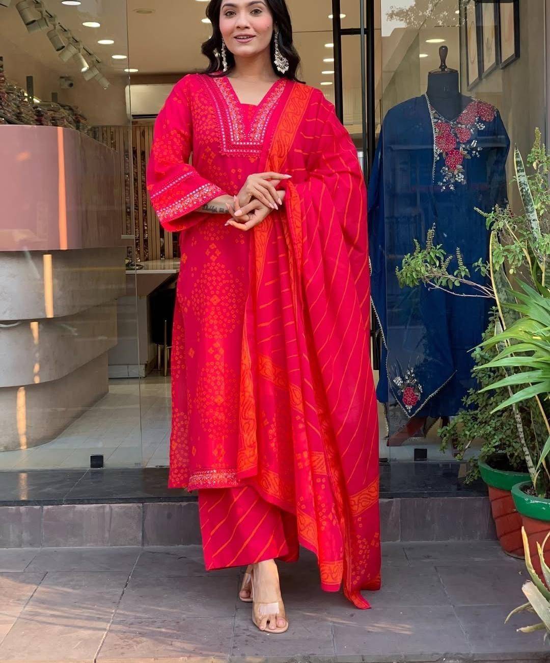 Cotton Suit for Big Sizes in BRAHMANIYAPARA - Comfortable and Stylish -  - Buy Online at RIDDHI FASHION