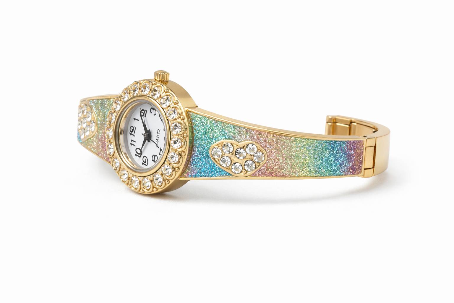 Elegant Crystal-Studded Women's Quartz Watch in Amroha - Sparkle with Style