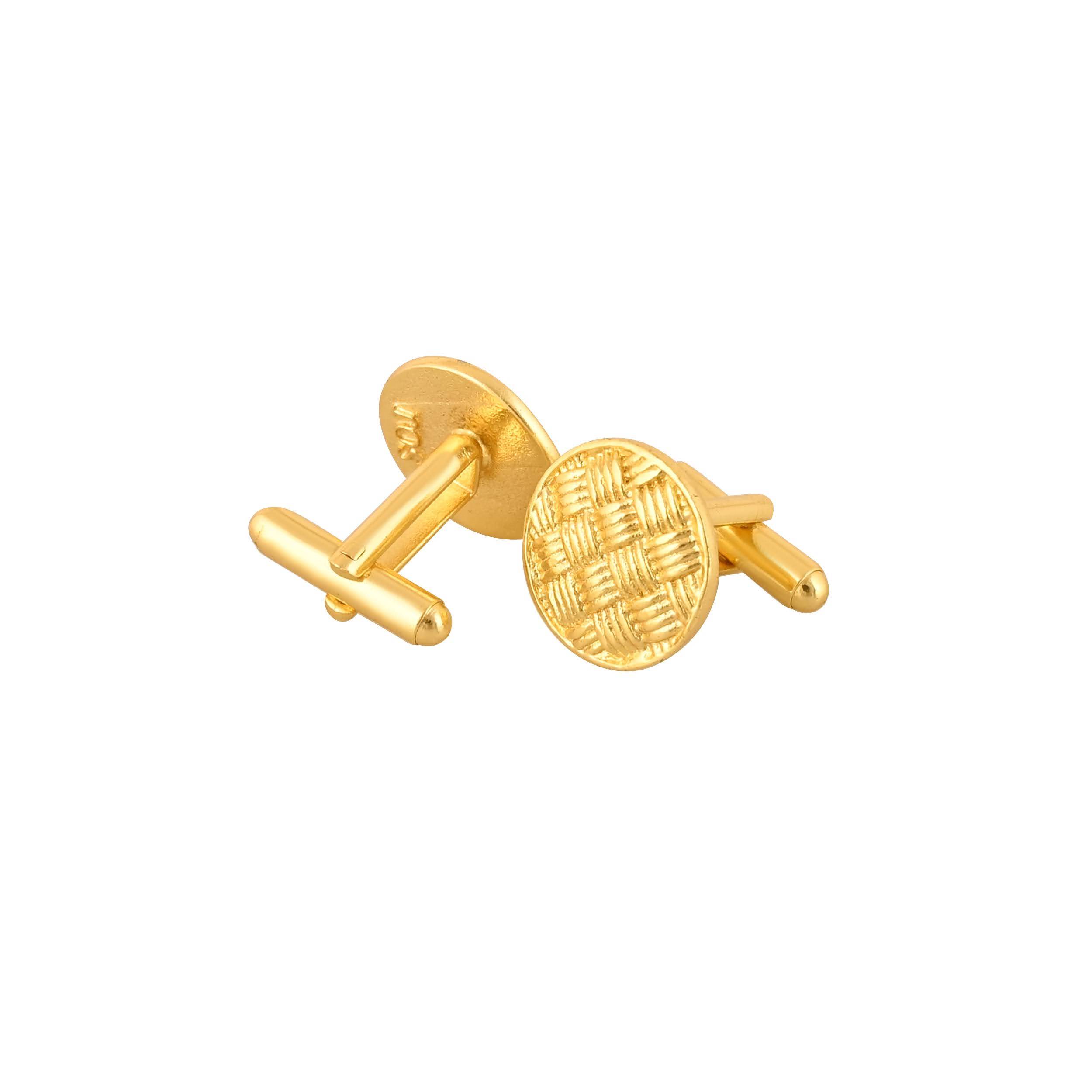 Men's Accessories: Elegant Gold Plated Cufflink in Johkibazar - Elevate Your Style - Image 1