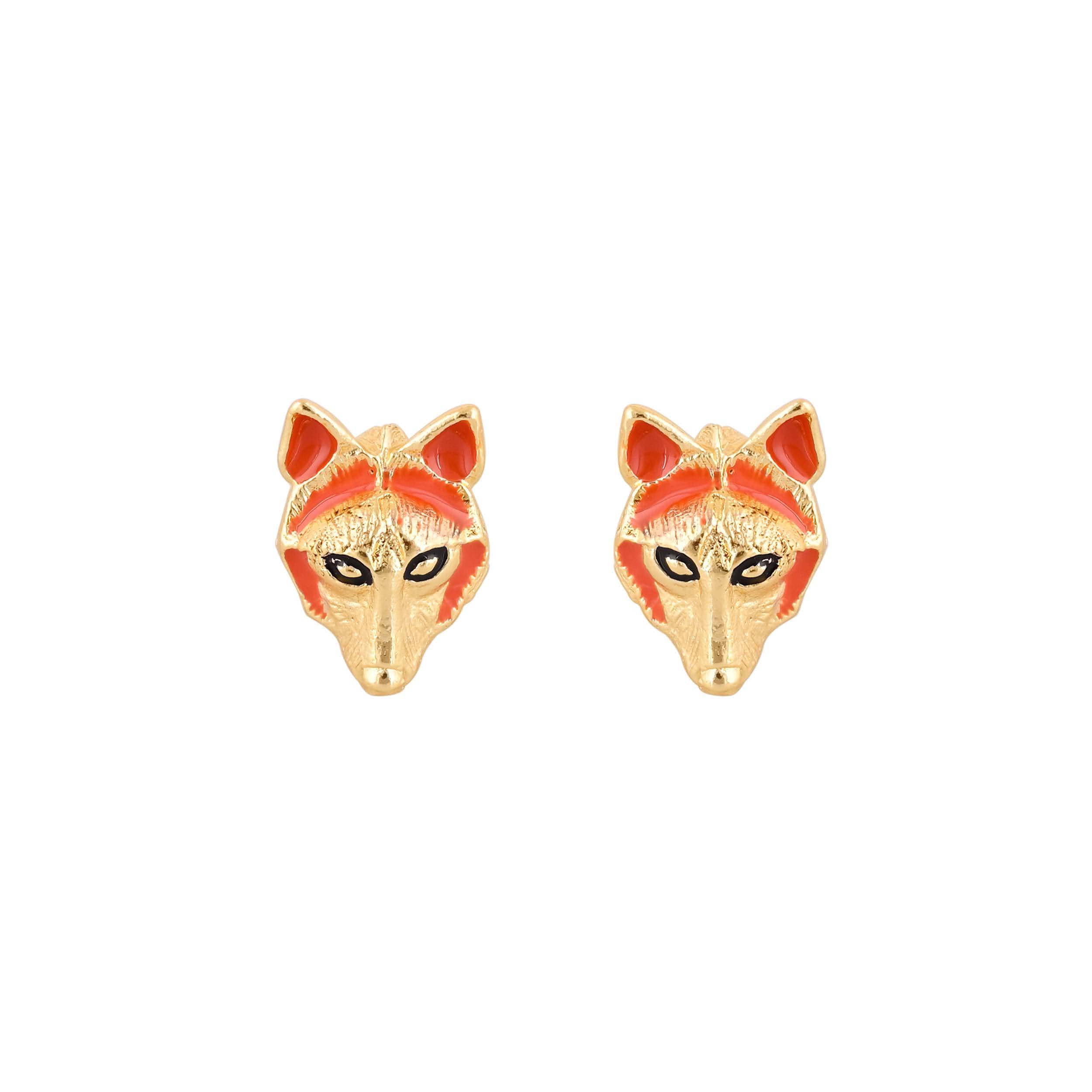 Elegant Gold Plated Orange Cufflink - Image 4